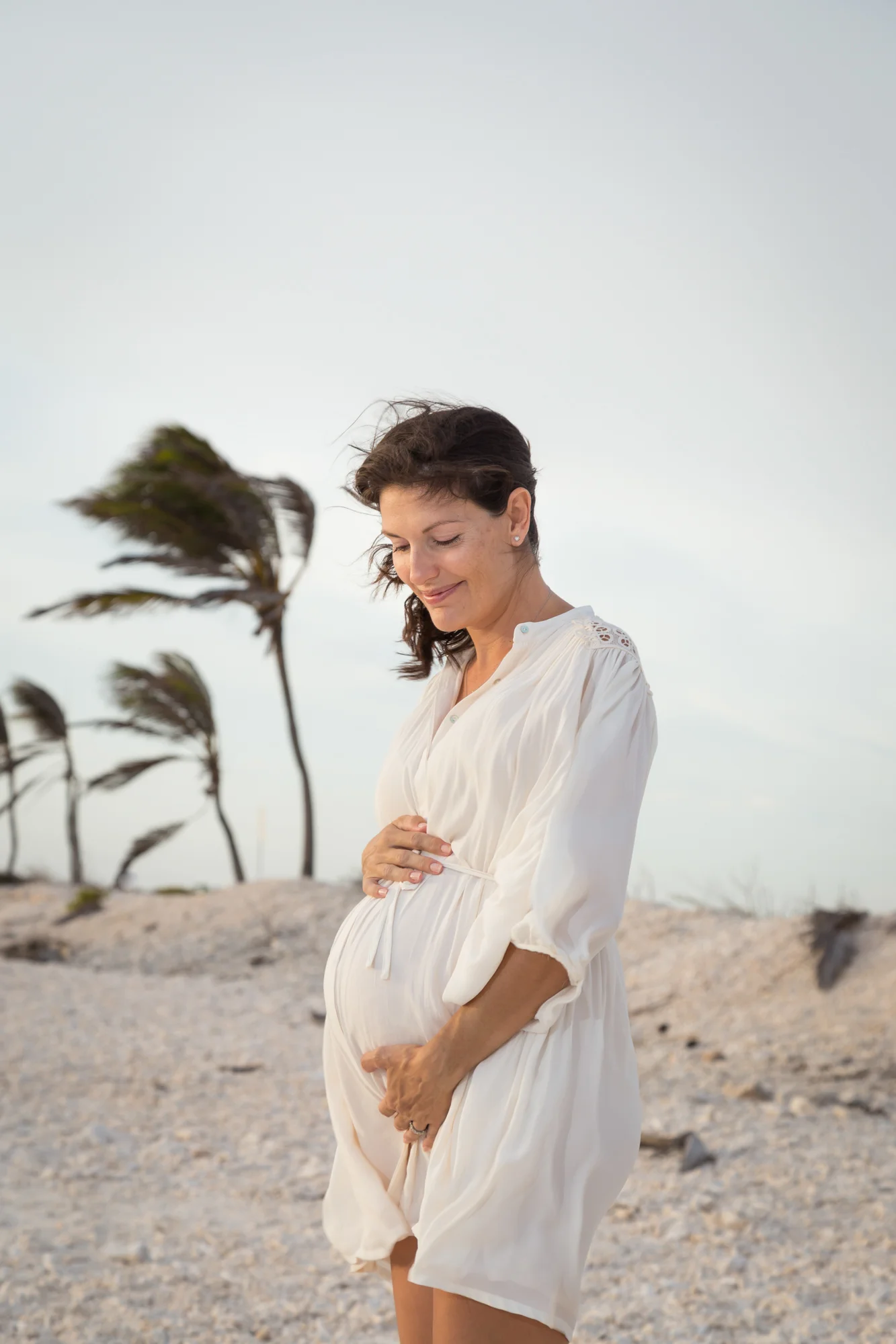 BEACH MATERNITY PHOTOS | Caribbean Sunset Maternity Session