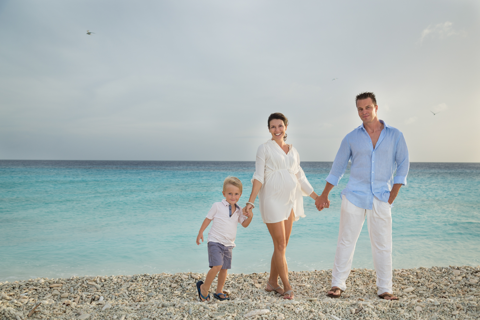 BEACH MATERNITY PHOTOS | Caribbean Sunset Maternity Session
