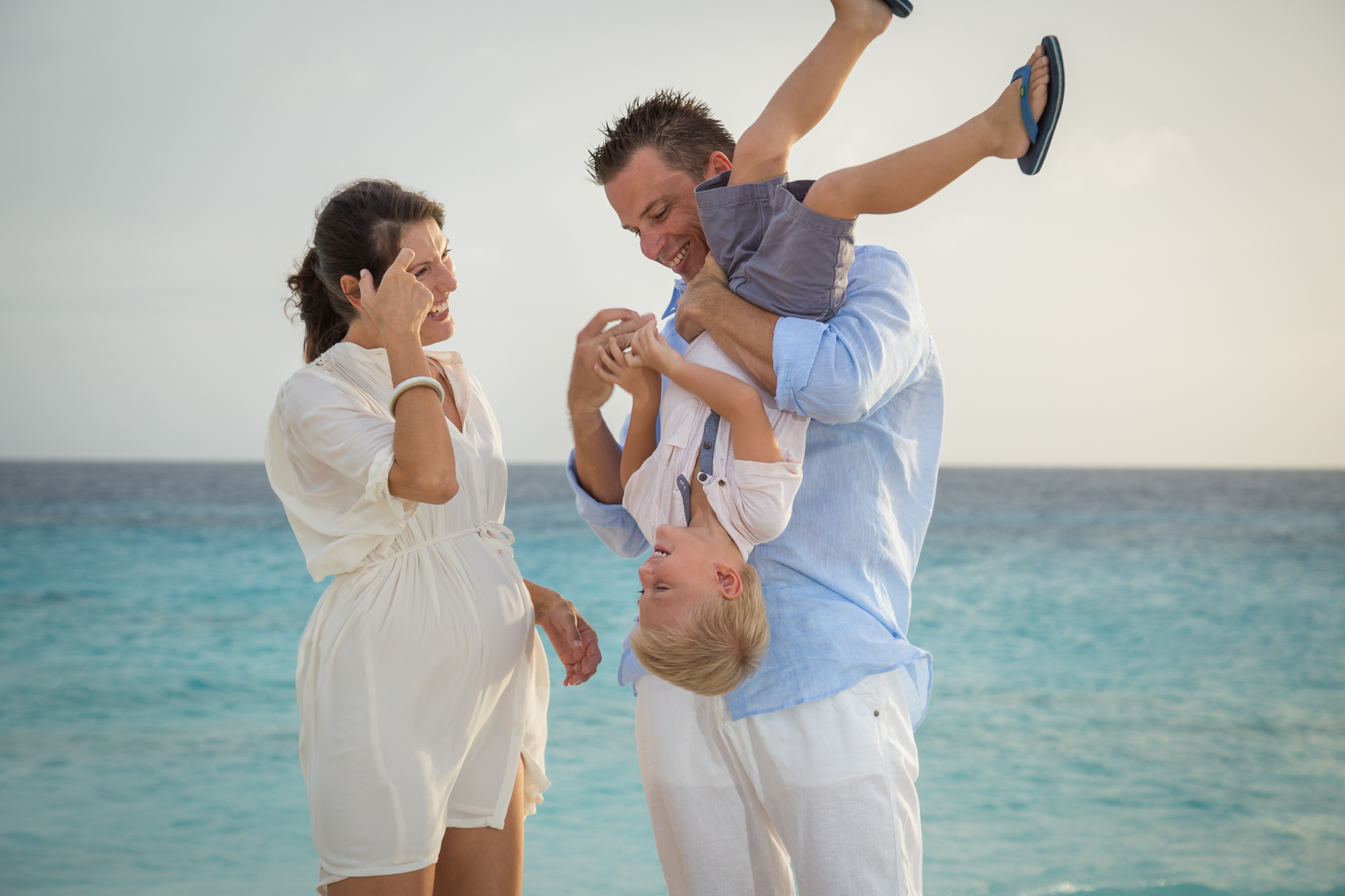BEACH MATERNITY PHOTOS | Caribbean Sunset Maternity Session