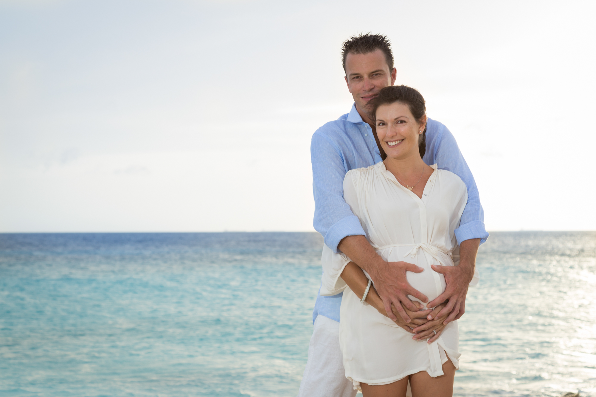BEACH MATERNITY PHOTOS | Caribbean Sunset Maternity Session