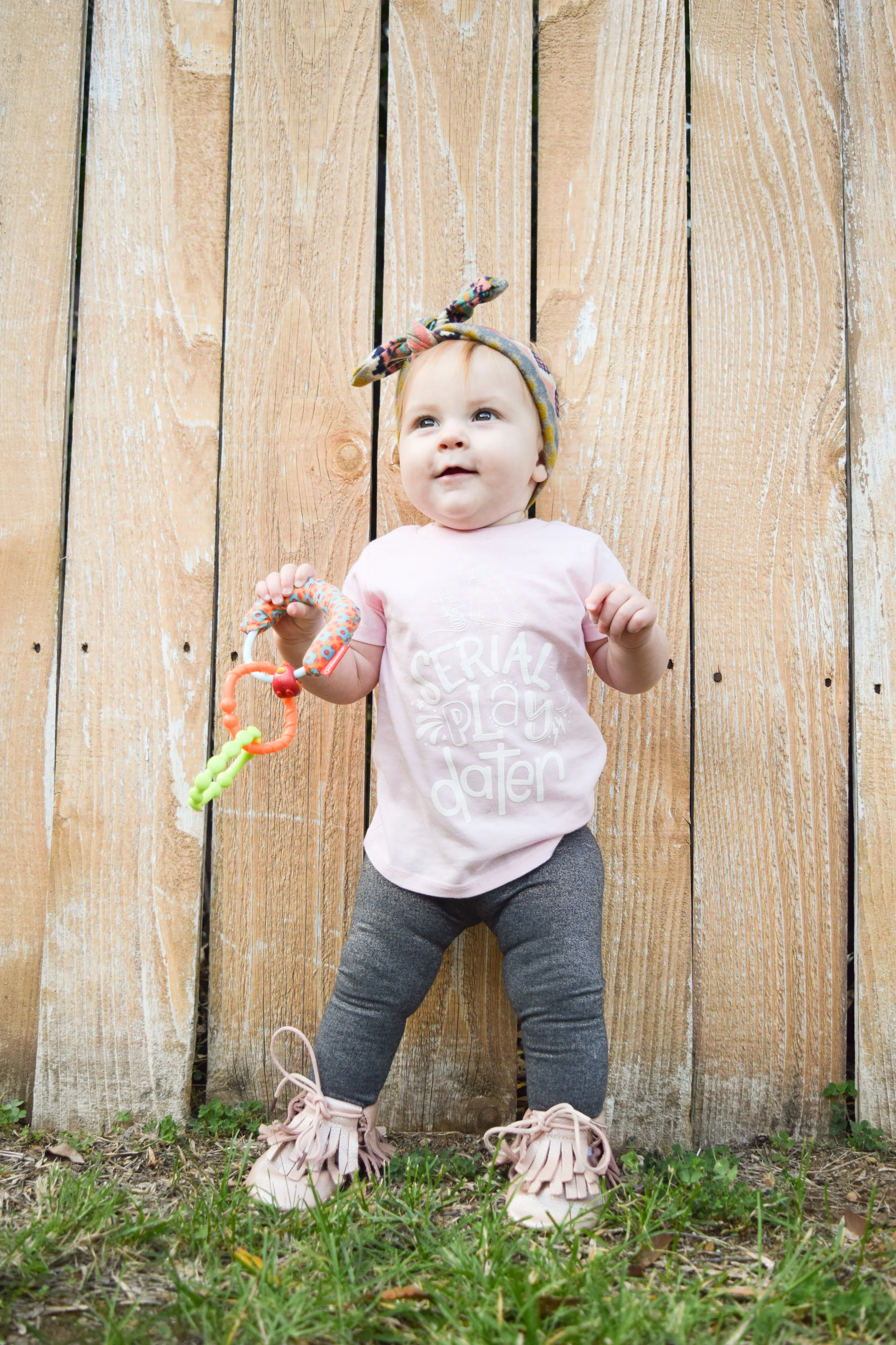 Funny Baby Tshirts - BABY FASHION | Serial Play Dater Baby T Shirt - Brooklynn & Grey