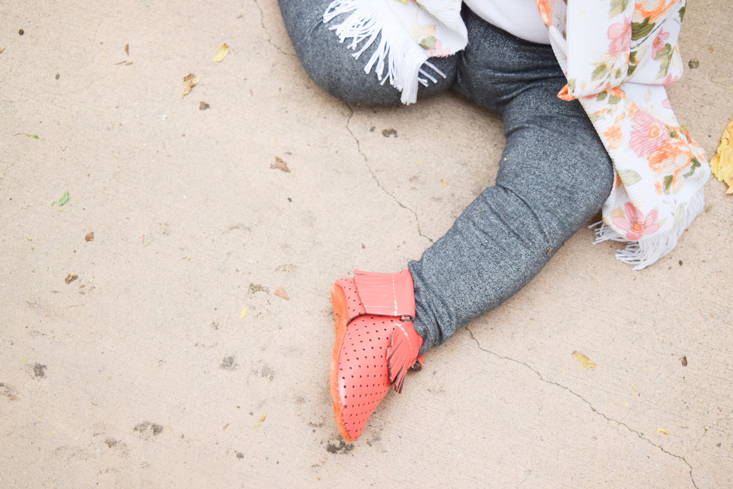 Baby Floral Kimono and Silver Baby Leggings
