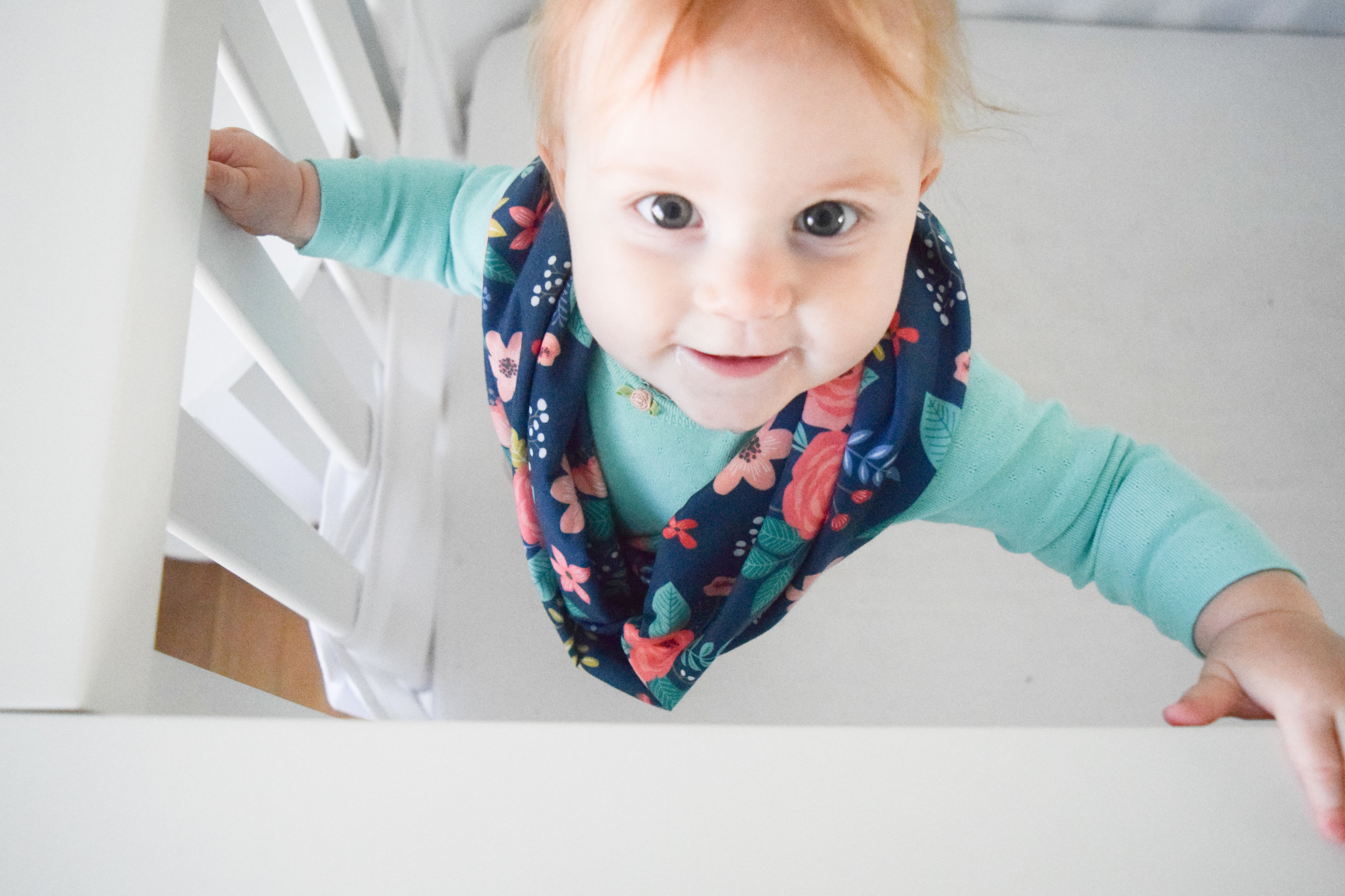 Floral Baby Infinity Scarf - Winter Baby Outfit