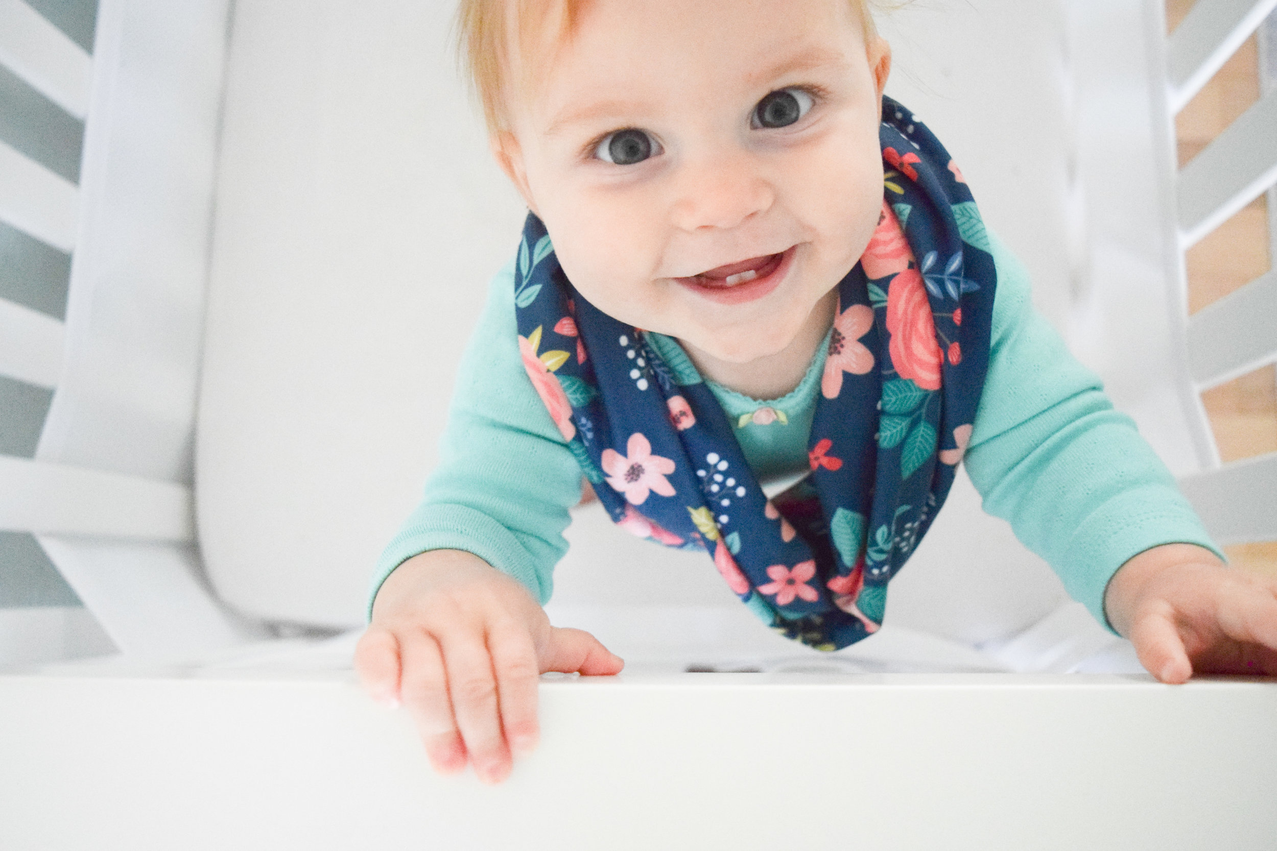 Floral Baby Infinity Scarf - Winter Baby Outfit