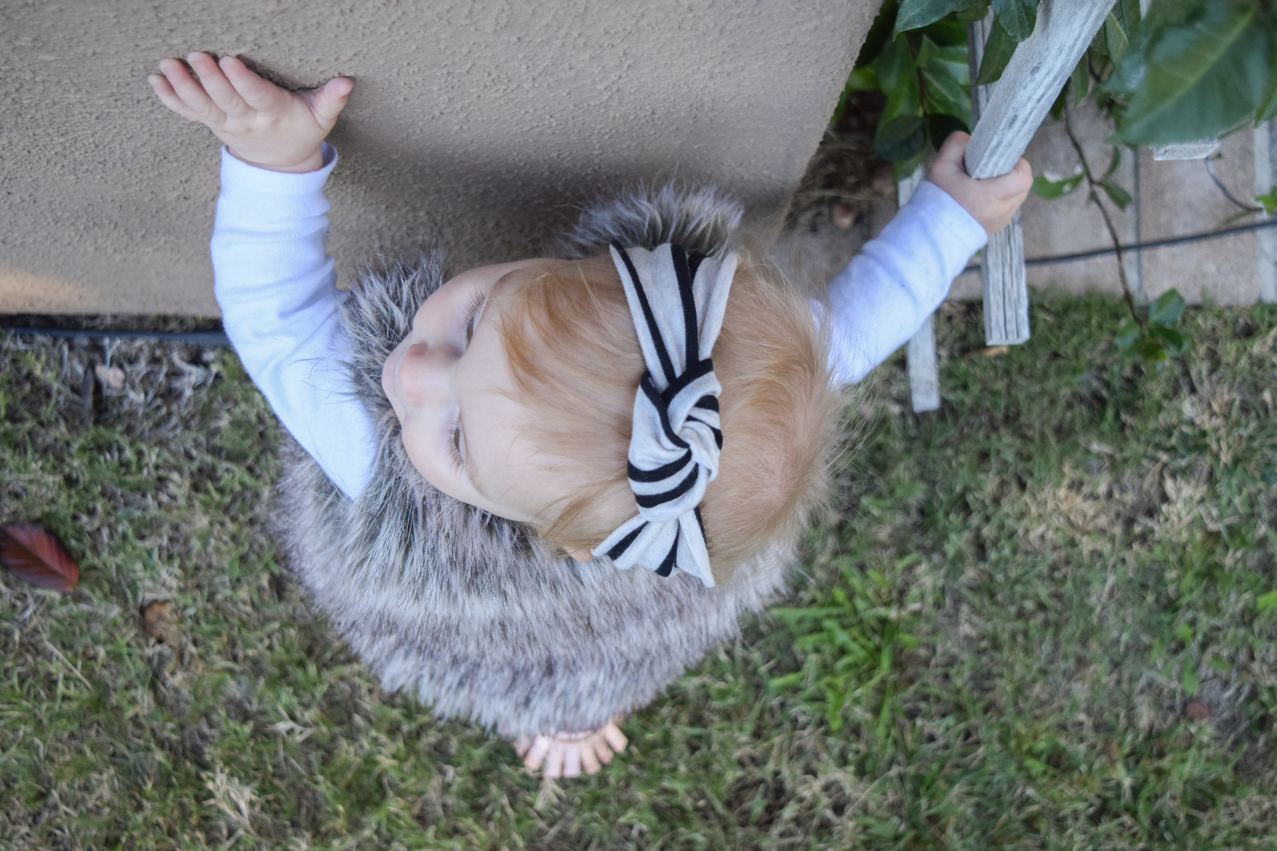 Baby Fashion - Baby Fur Vest, Rose Gold Baby Moccasins, Baby Headbands