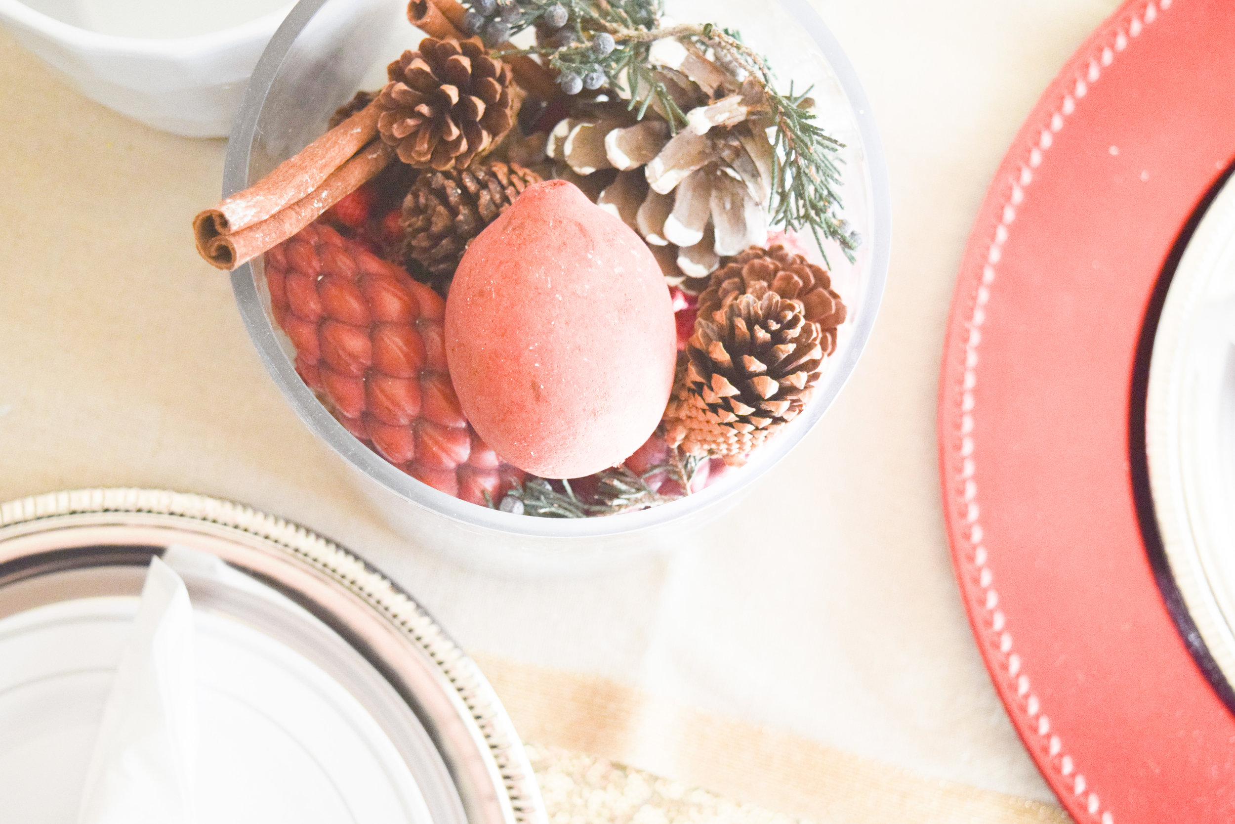 Inexpensive Holiday Place Setting + Decor - FAKE CHRISTMAS | A Hallak Family Holiday Tradition