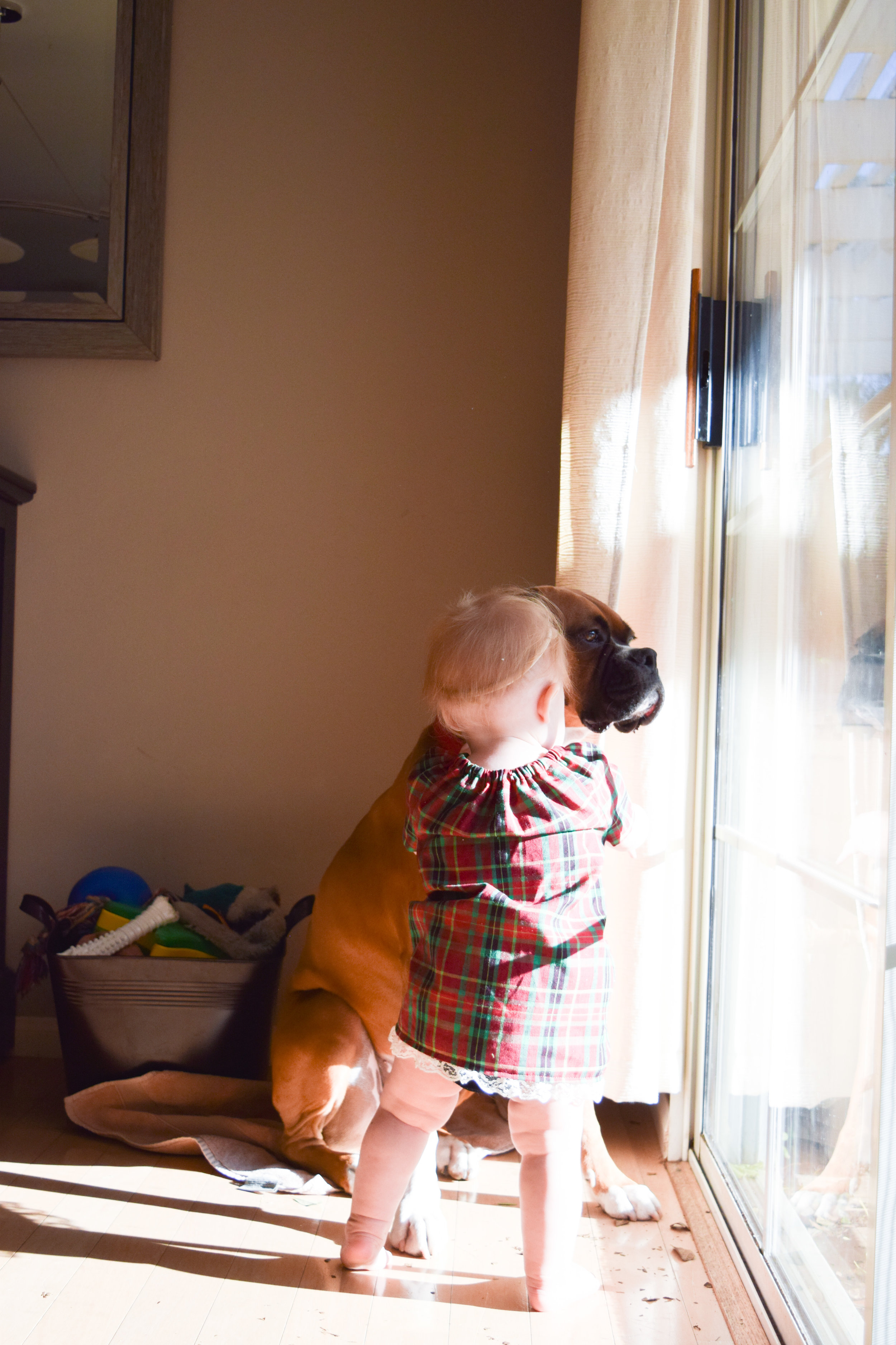 BABY FASHION | A Baby Christmas Dress - Plaid Baby Dress - Silver Baby Shoes - Dainty Baby Bow