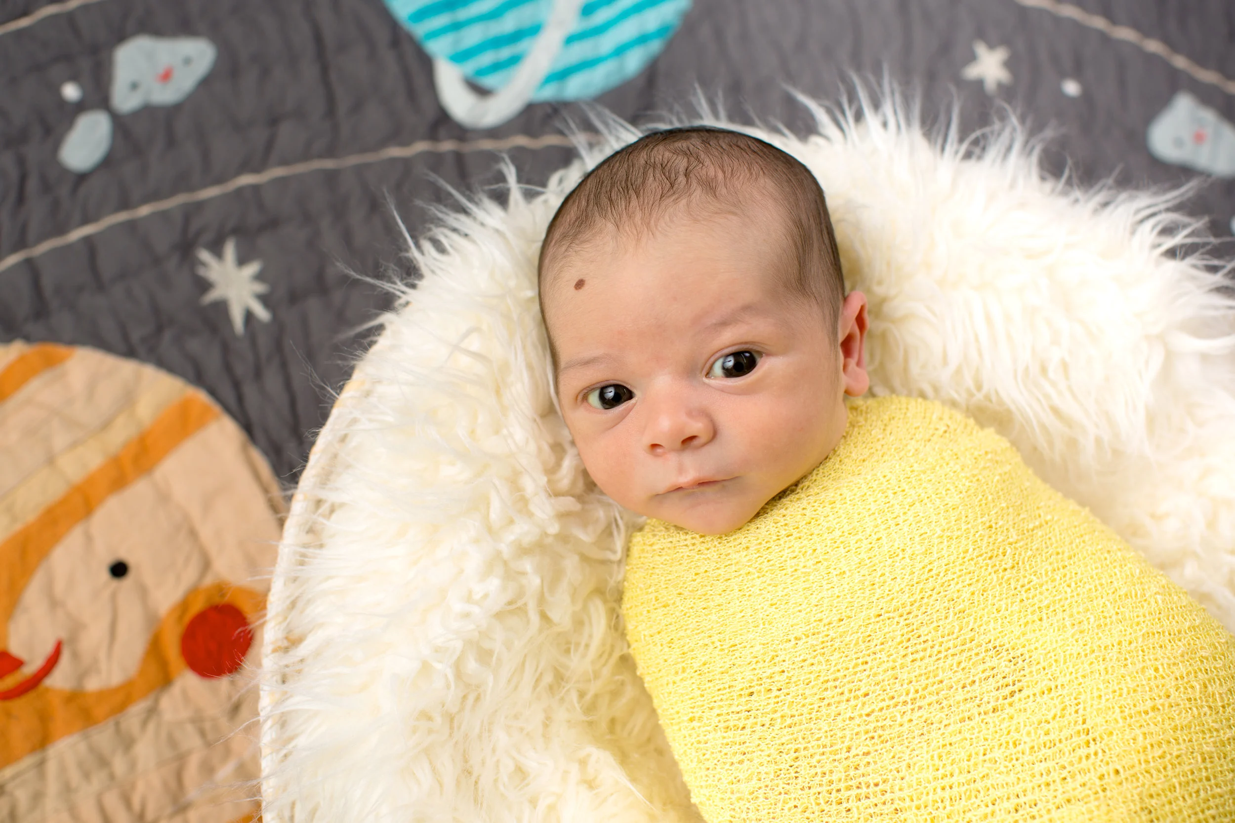 NEWBORN PHOTOGRPAHY | Solar System Themed Nursery, Colorful Newborn Photos