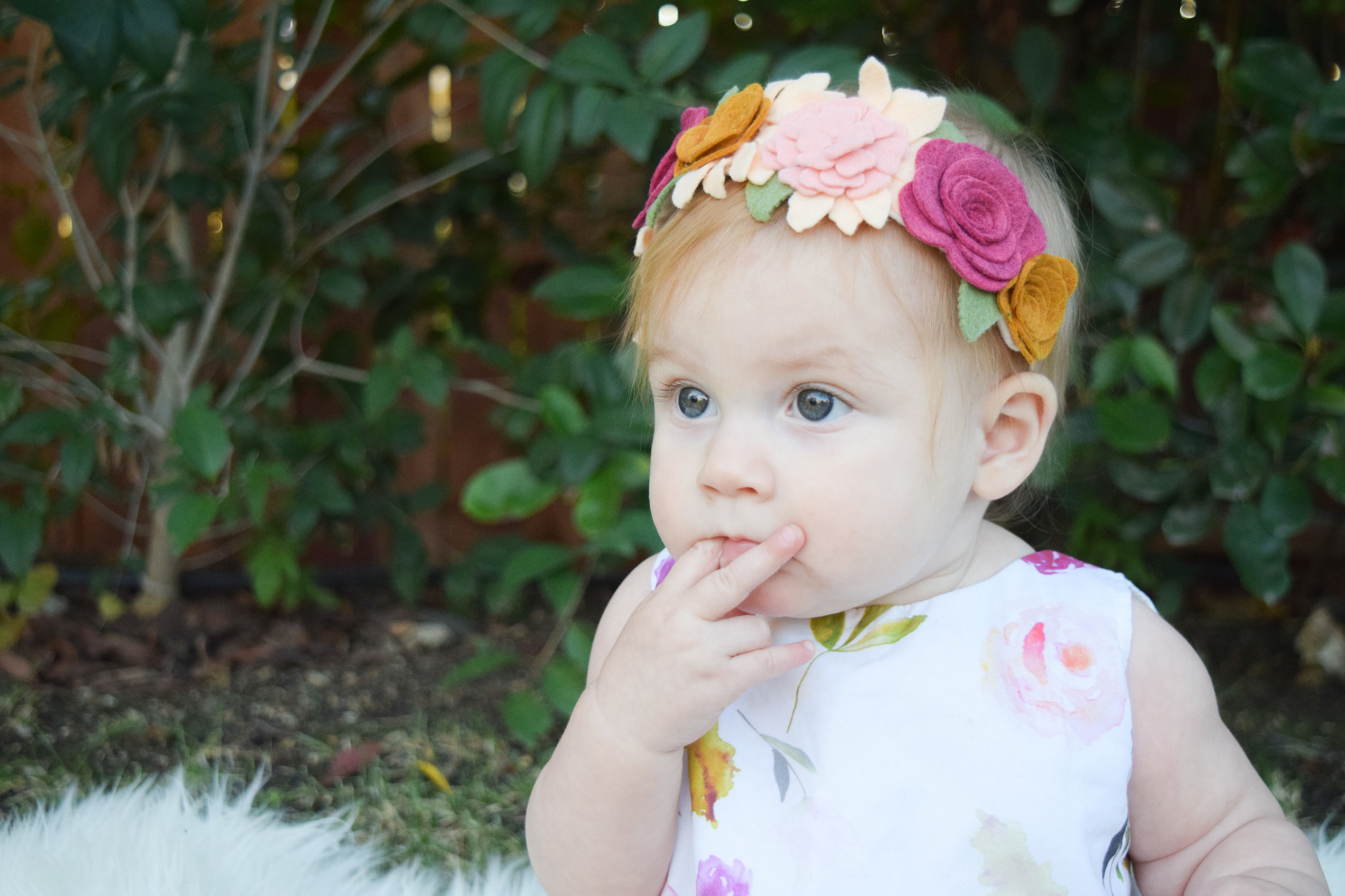 BABY FASHION - Boho Baby Outfit - Lace Baby Skirt, Floral Baby Crop Top, Baby Flower Crown