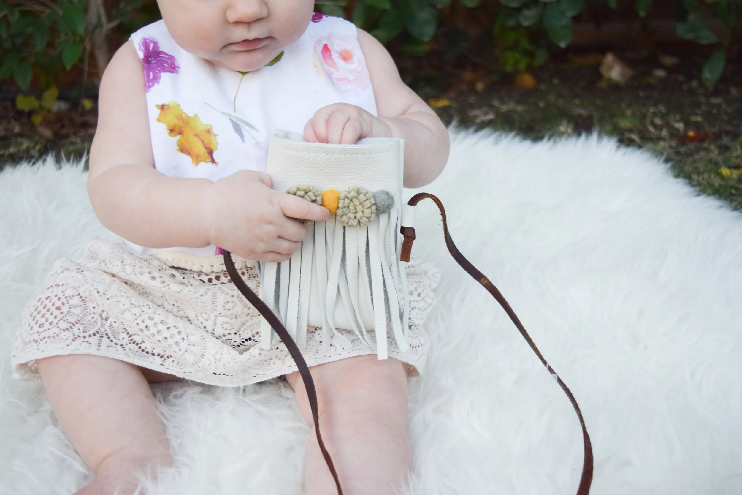 BABY FASHION - Boho Baby Outfit - Lace Baby Skirt, Floral Baby Crop Top, Baby Flower Crown