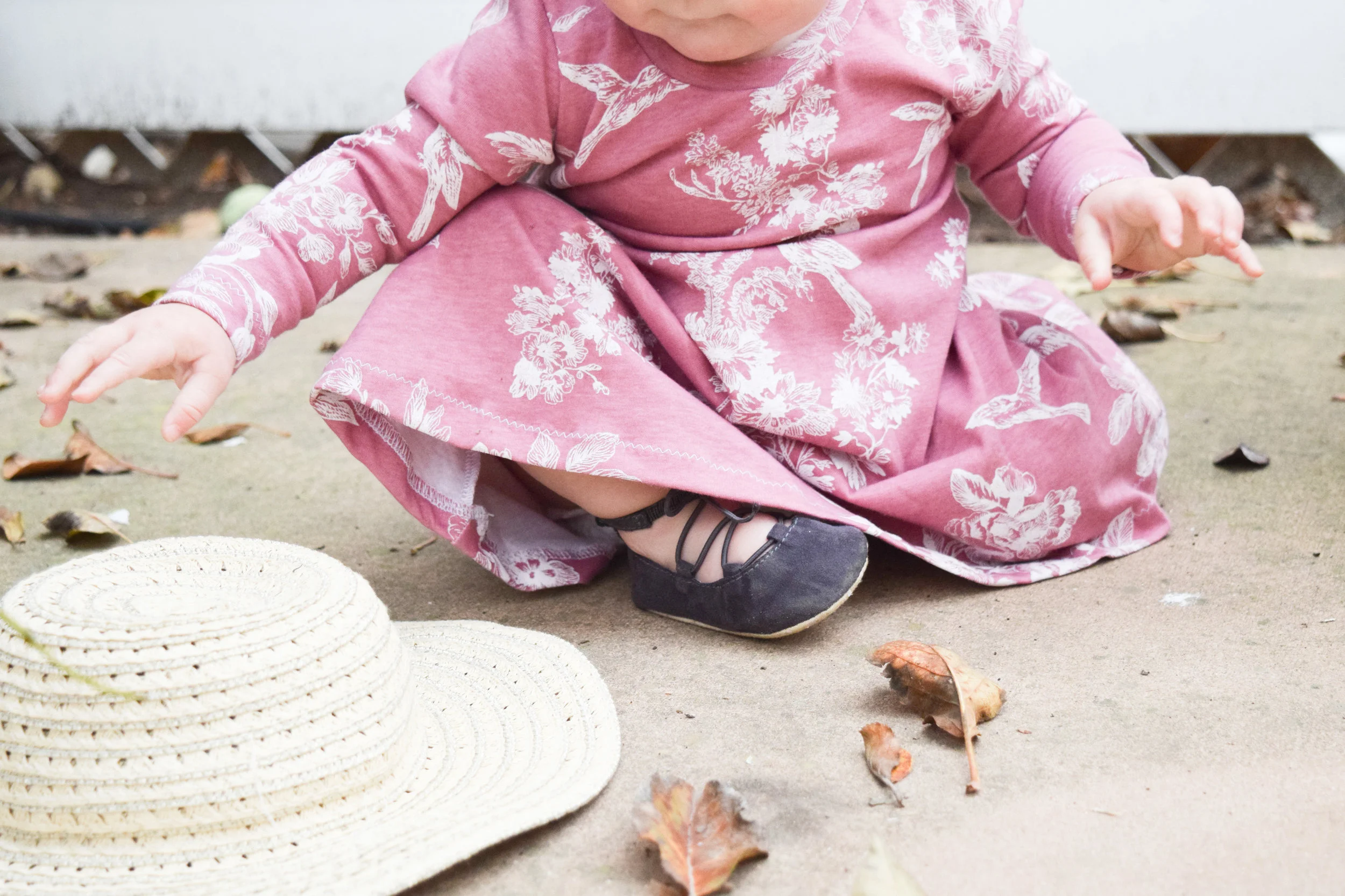 BABY FASHION | A Pink Vintage Floral Baby Tunic Dress