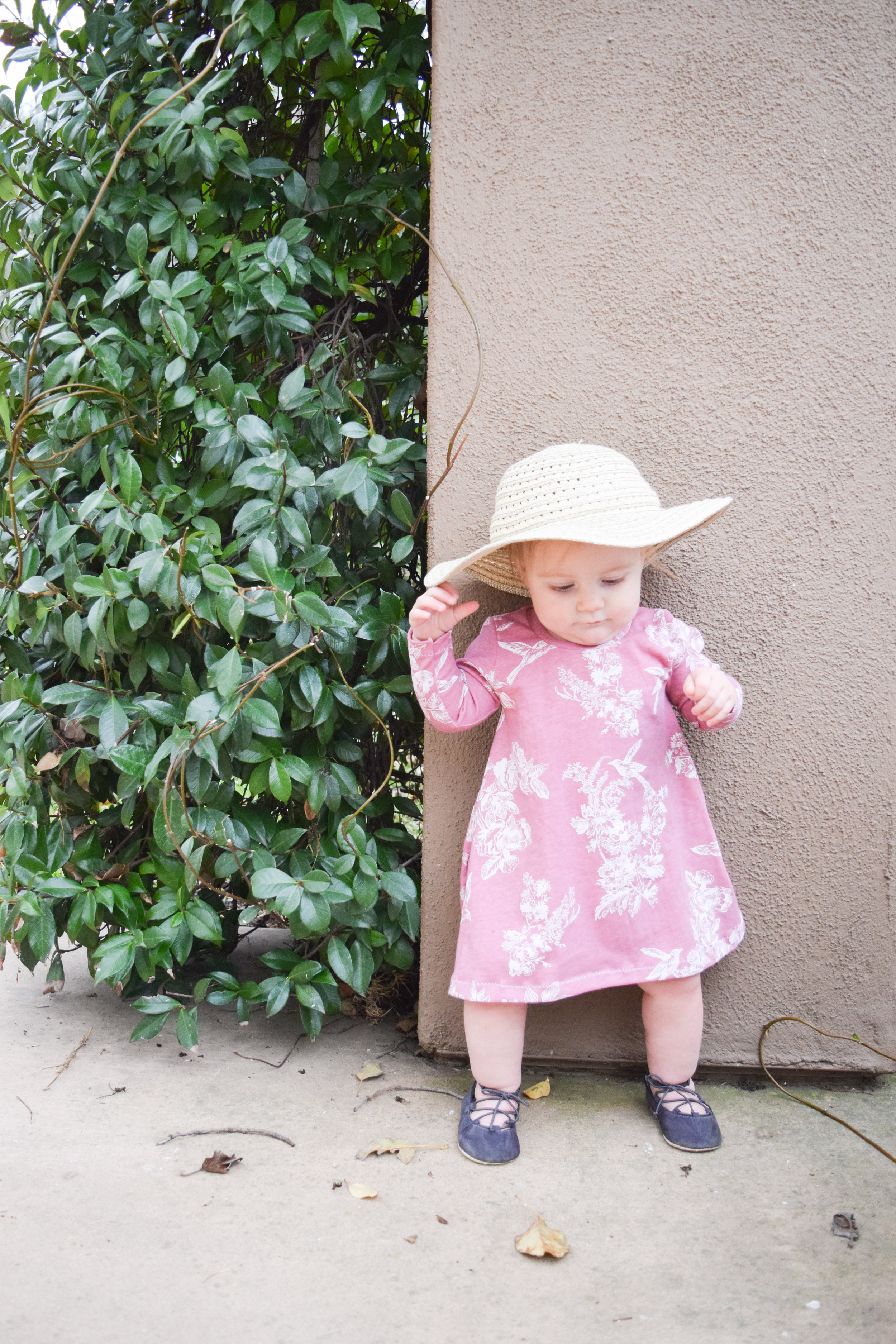 BABY FASHION | A Pink Vintage Floral Baby Tunic Dress