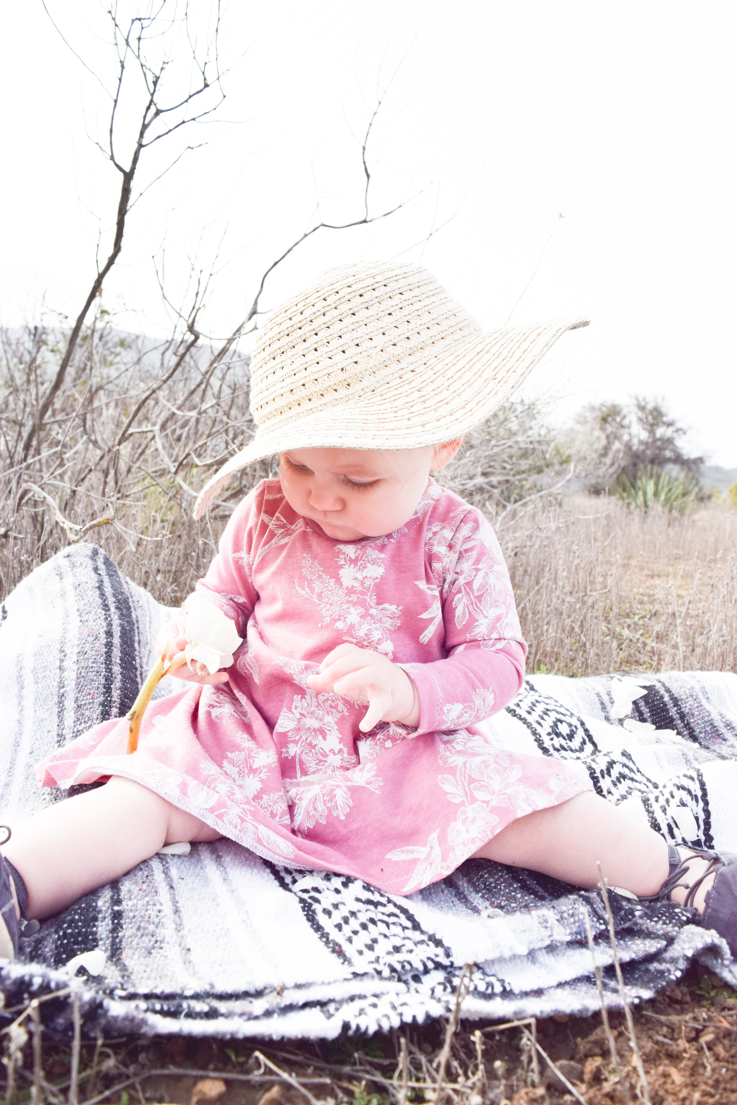 BABY FASHION | A Pink Vintage Floral Baby Tunic Dress