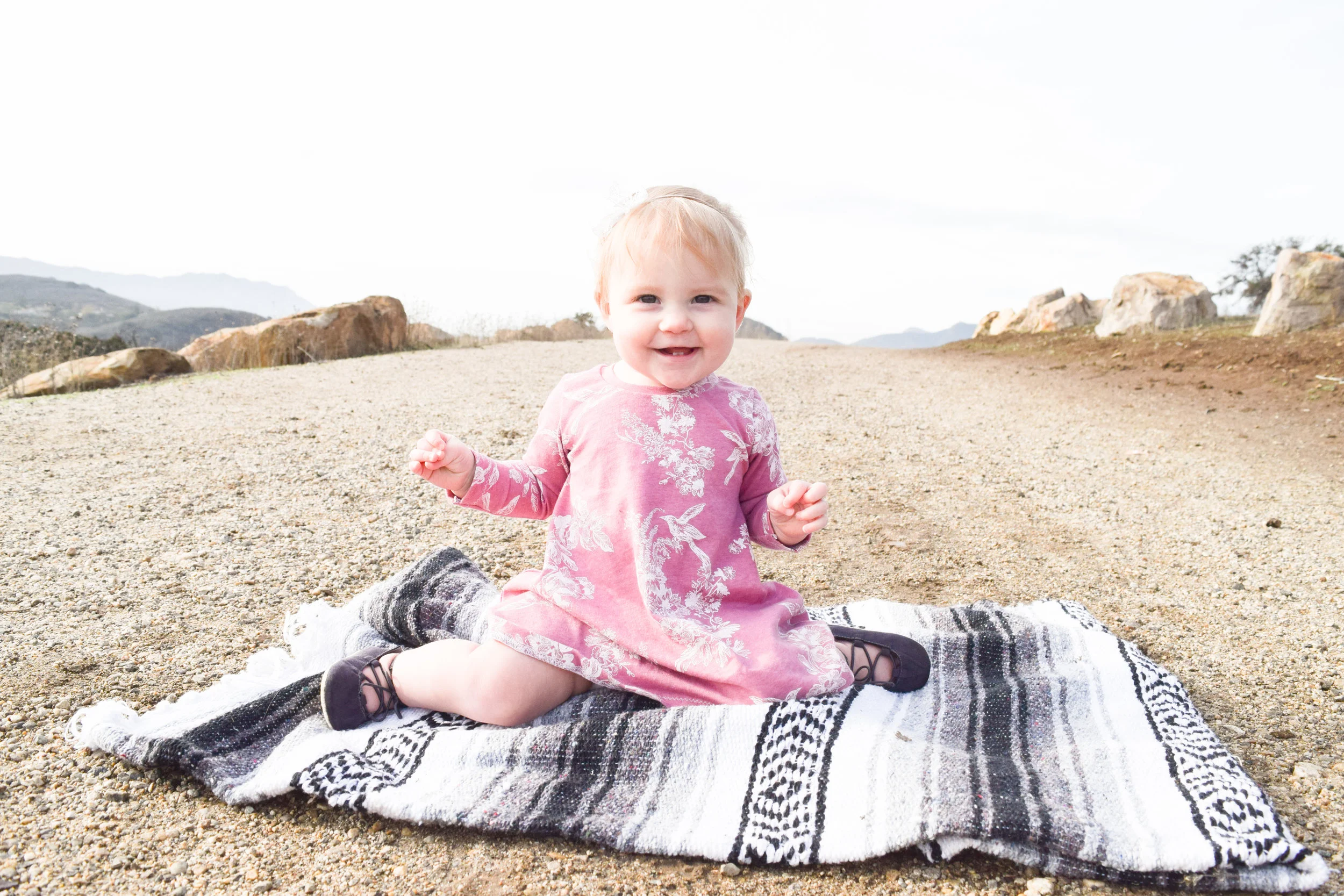 BABY FASHION | A Pink Vintage Floral Baby Tunic Dress