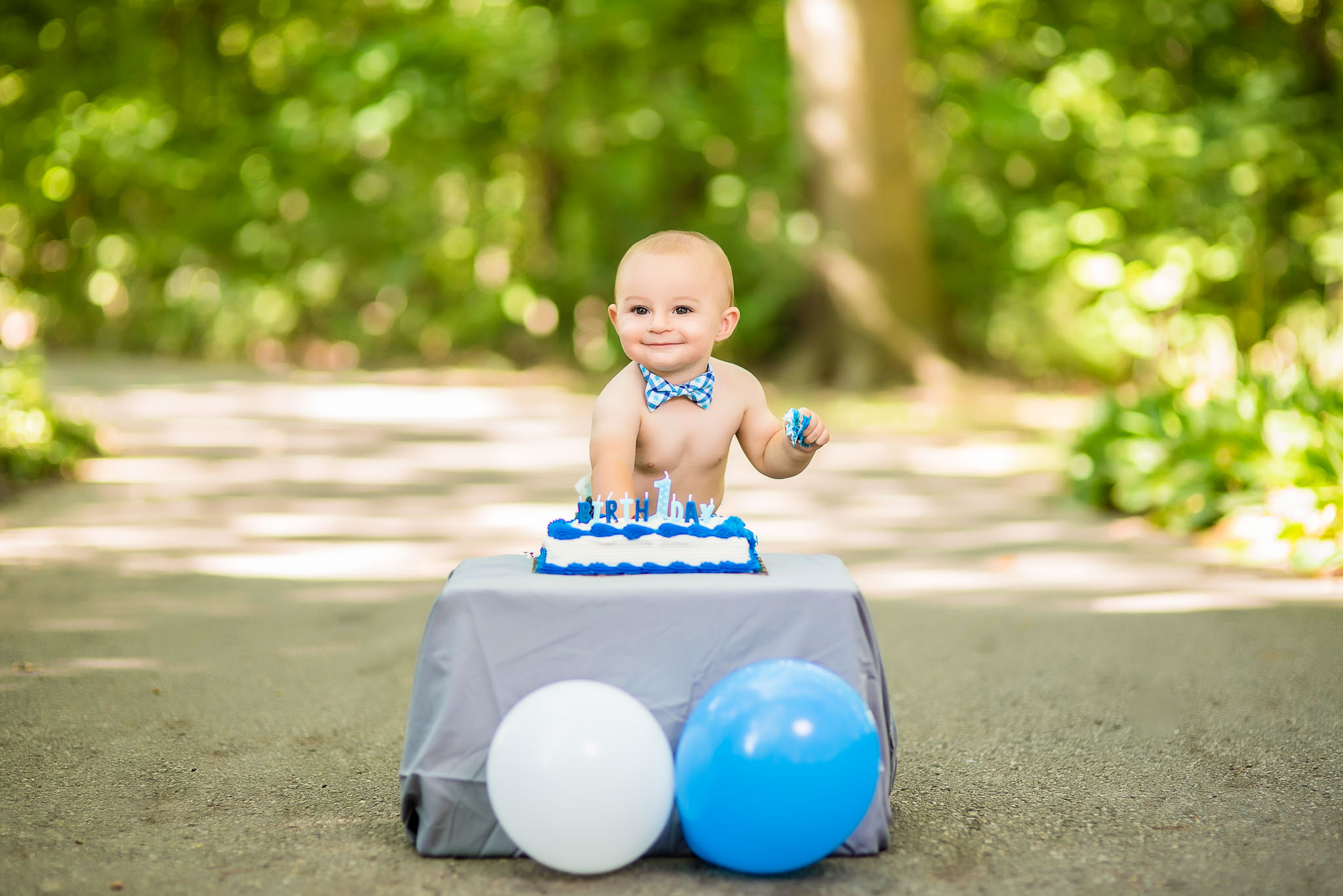First Birthday Cake Smash Photos - Kolton - Vision & Style Photography
