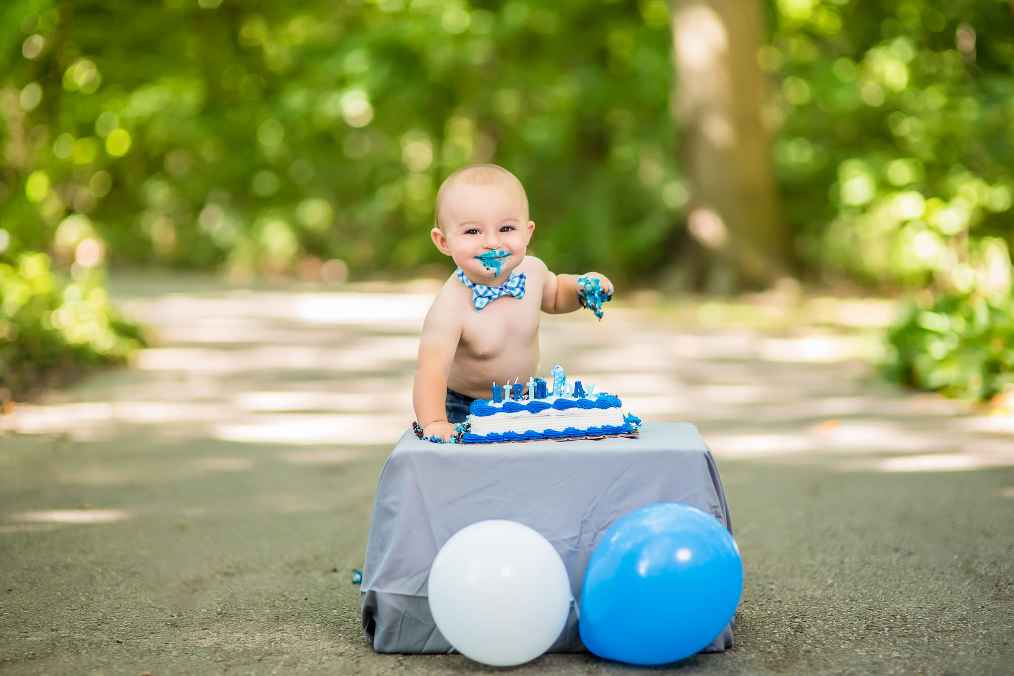 First Birthday Cake Smash Photos - Kolton - Vision & Style Photography