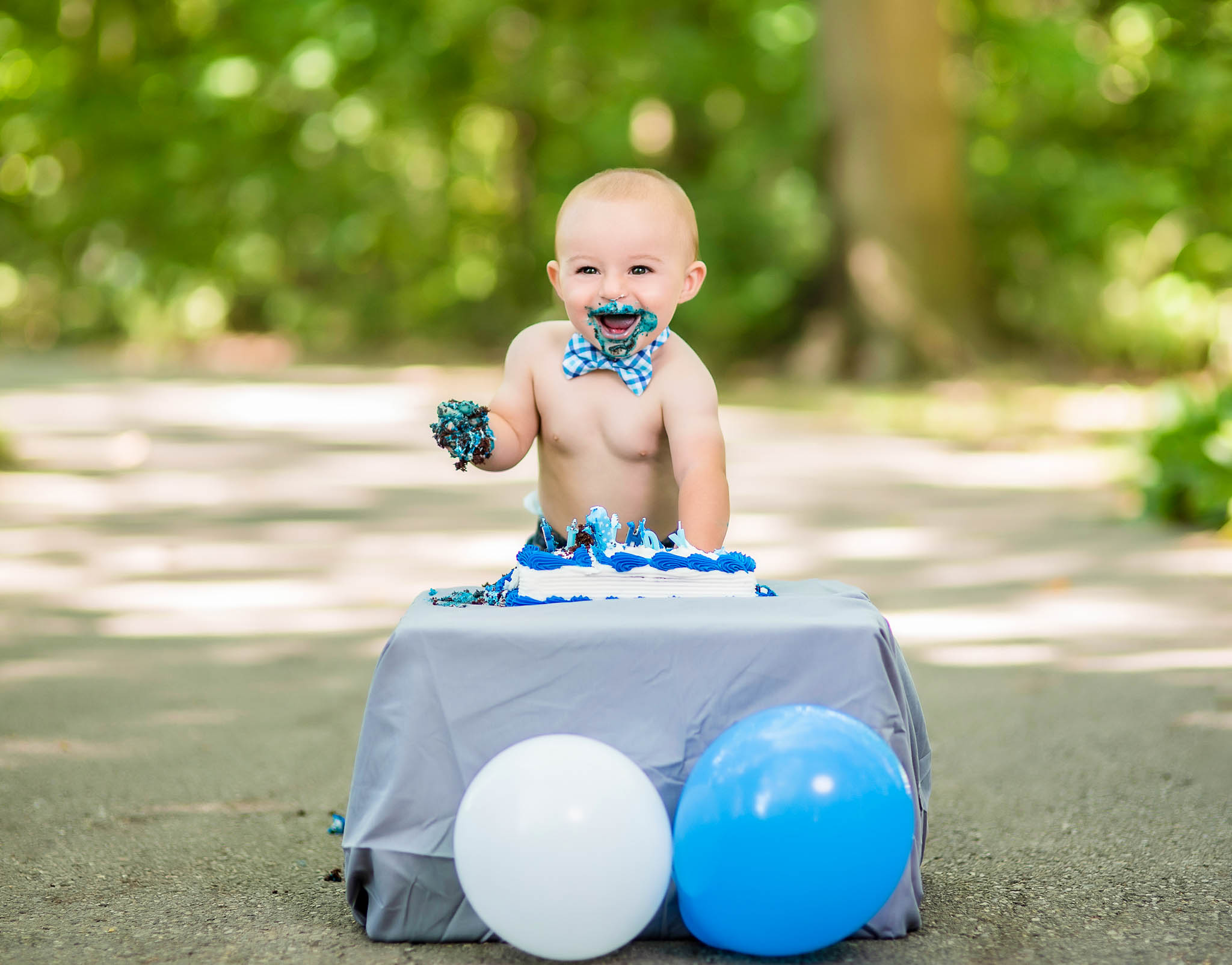First Birthday Cake Smash Photos - Kolton - Vision & Style Photography