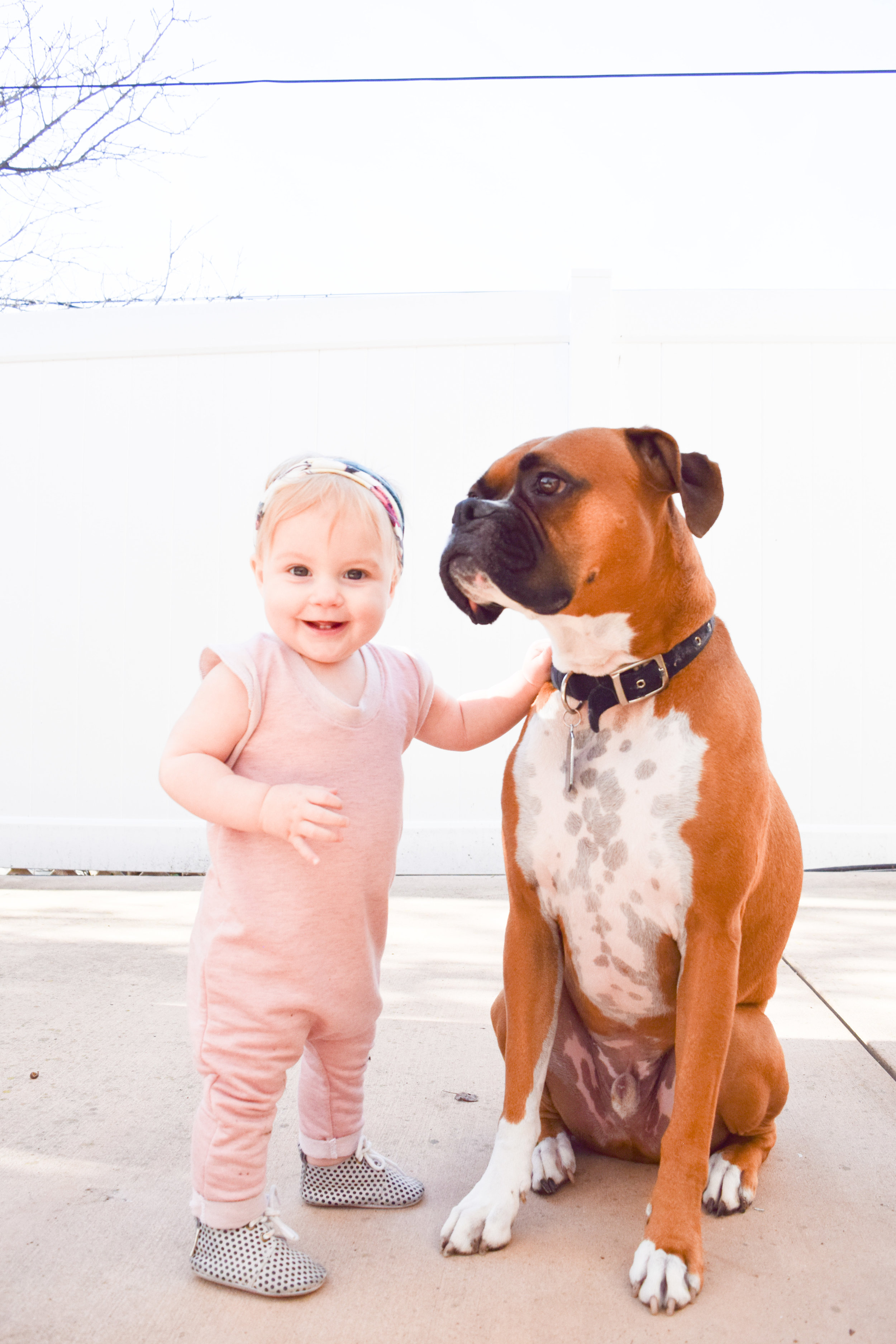 Baby Fashion - Light Pink Baby Romper, Polka Dot Baby Oxfords Piper Finn Footwear, Floral Print Baby Headband