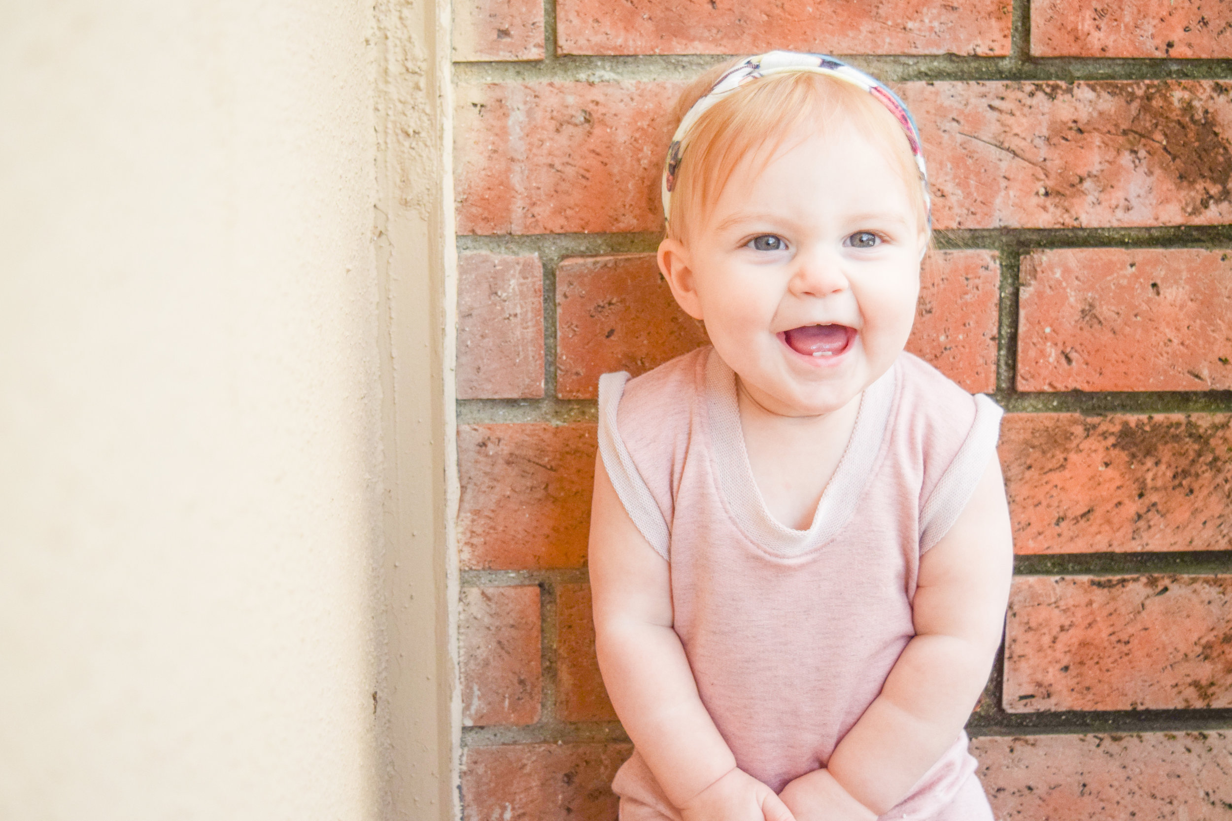 Baby Fashion - Light Pink Baby Romper, Polka Dot Baby Oxfords Piper Finn Footwear, Floral Print Baby Headband