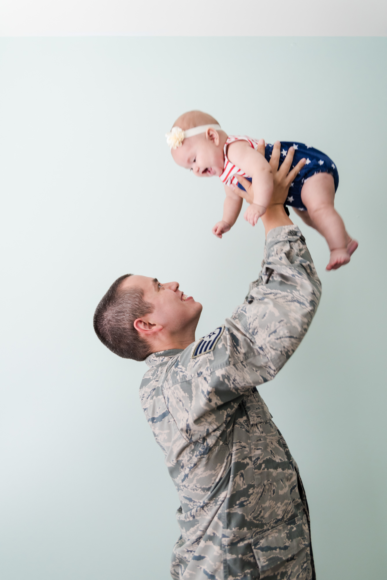 Military Baby Photos - Military Family Photos - Six Month Old Baby Photos