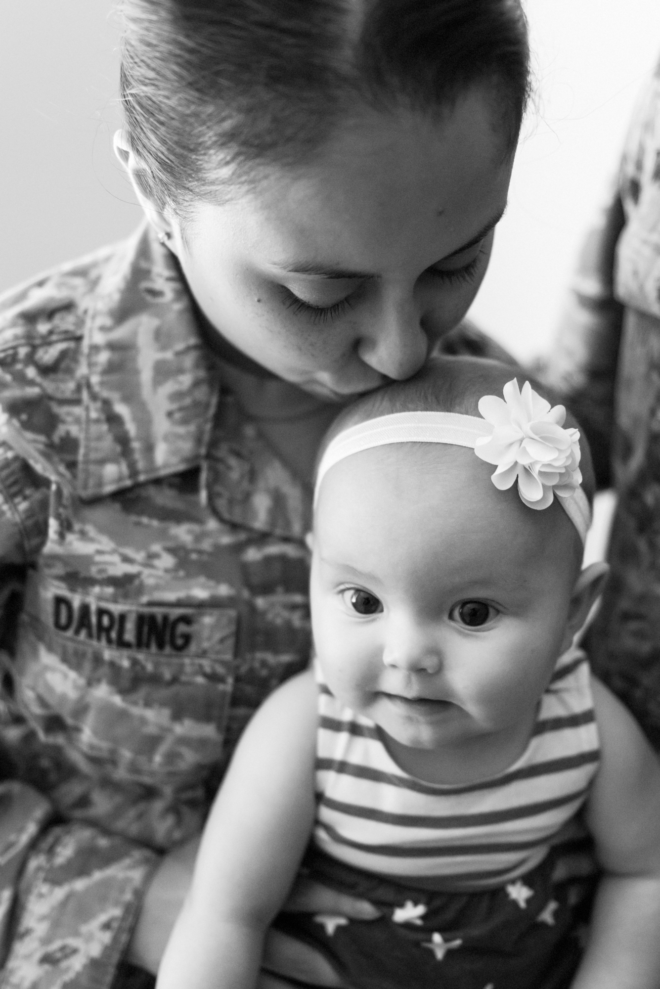 Military Baby Photos - Military Family Photos - Six Month Old Baby Photos