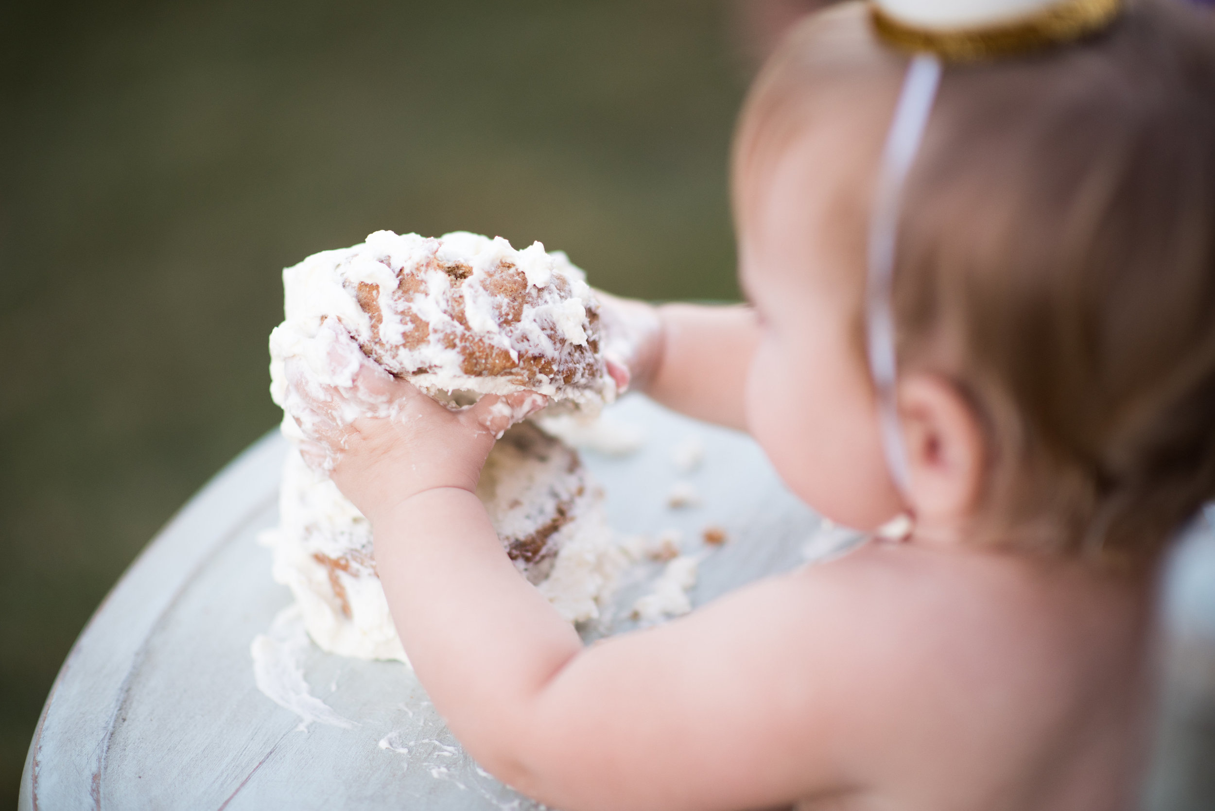 Baby Girl's First Birthday Cake Smash