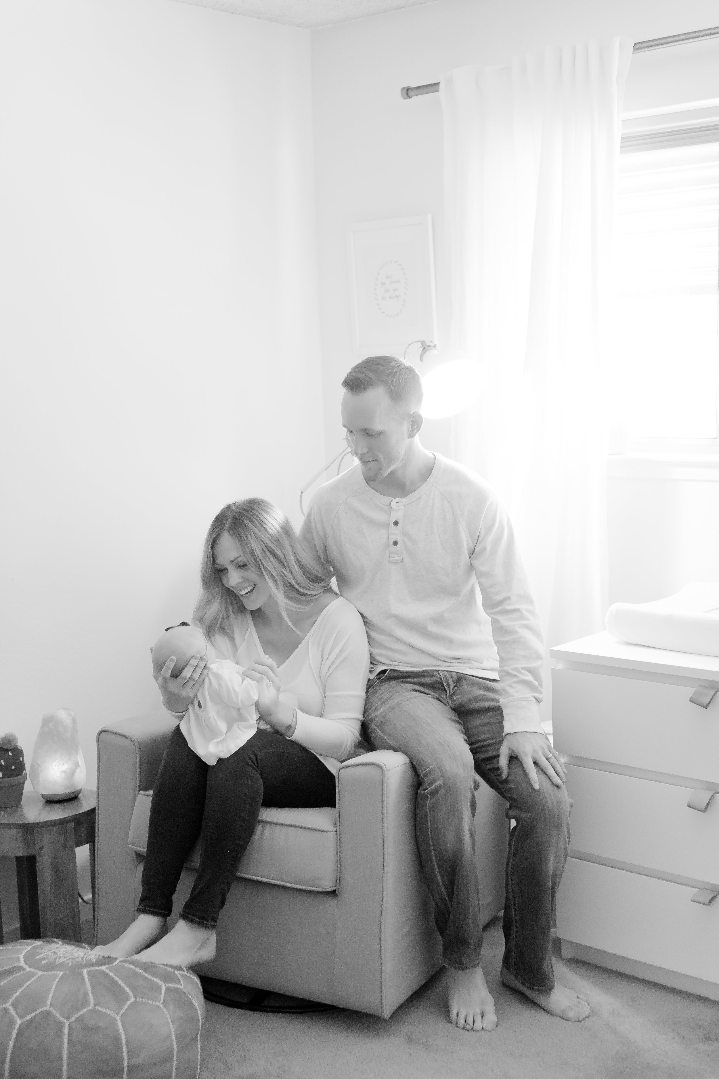 Minimalist Nursery Inspiration + Newborn Baby Girl Photos -- Lauren Alisse Photography