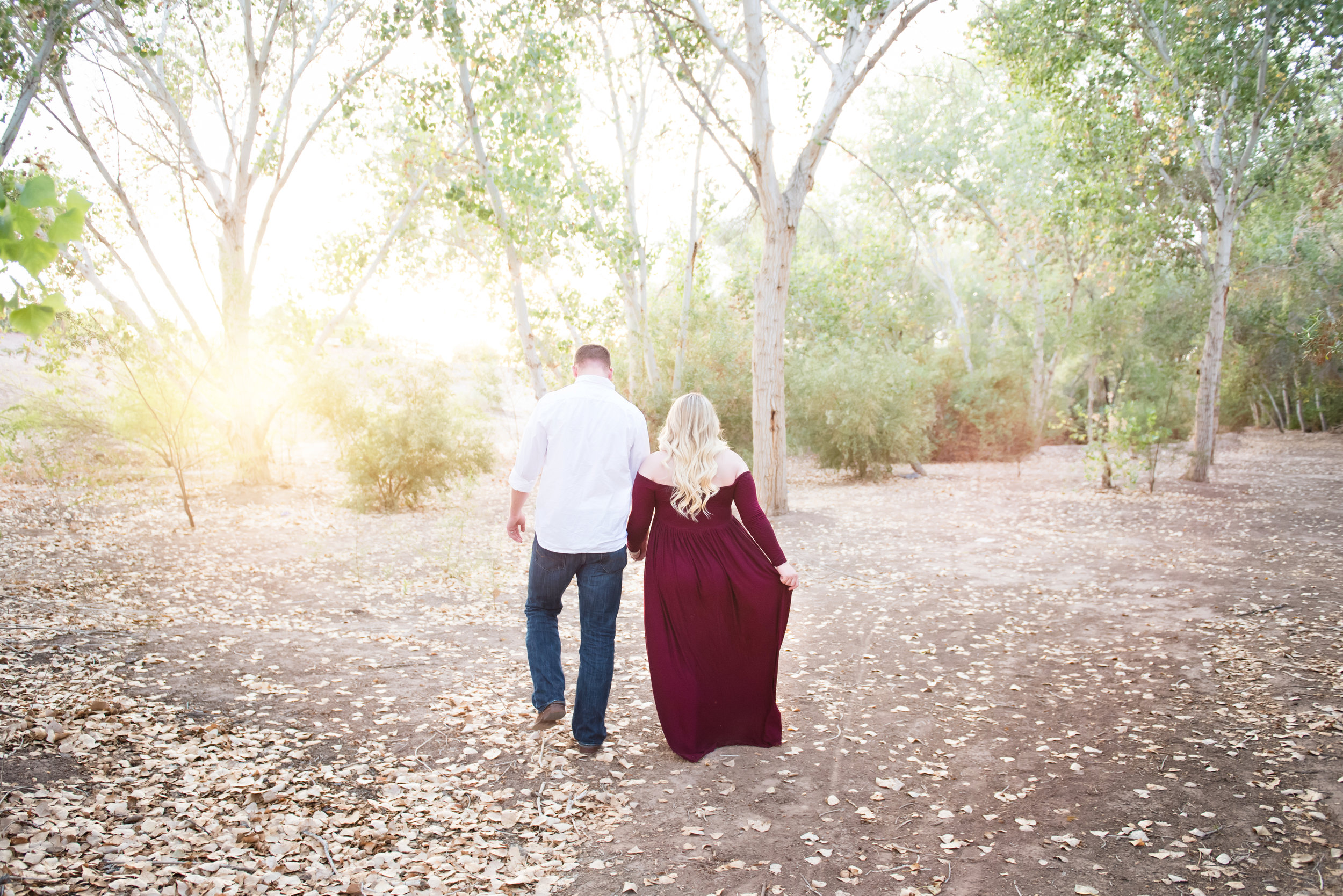 Forest Maternity Photos - Maroon Maternity Photo Dress - Reflecting Grace Photography