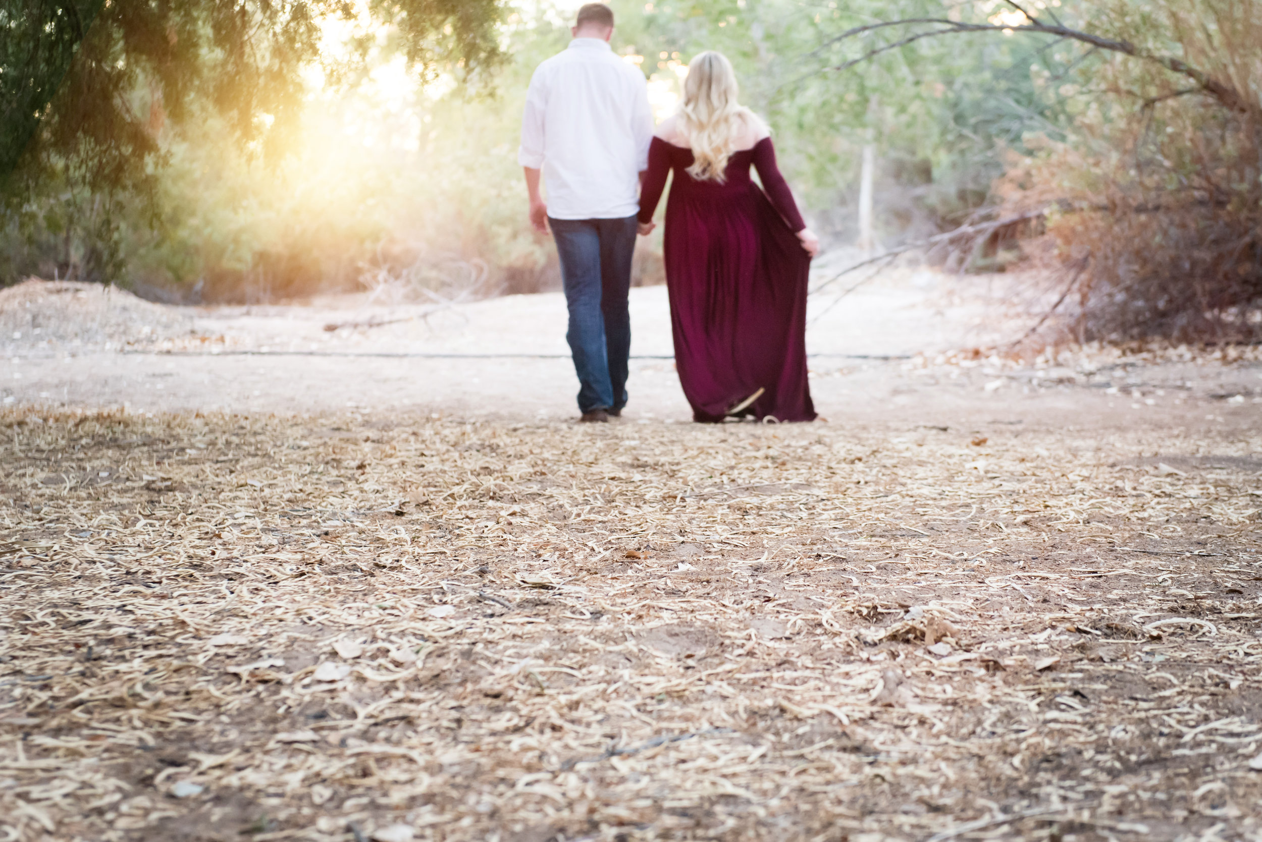 Forest Maternity Photos - Maroon Maternity Photo Dress - Reflecting Grace Photography