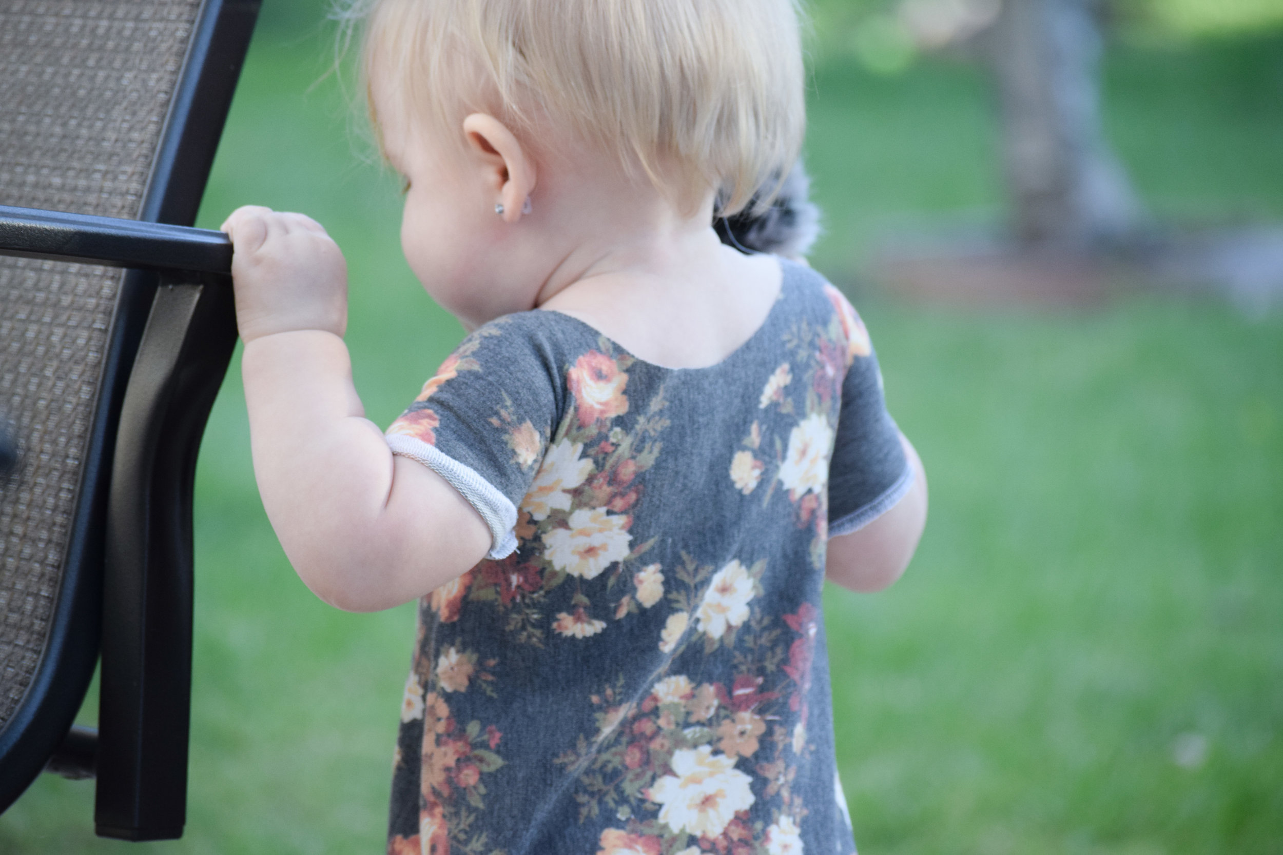 Baby Floral Off the Shoulder Dress - Baby Gladiator Sandals