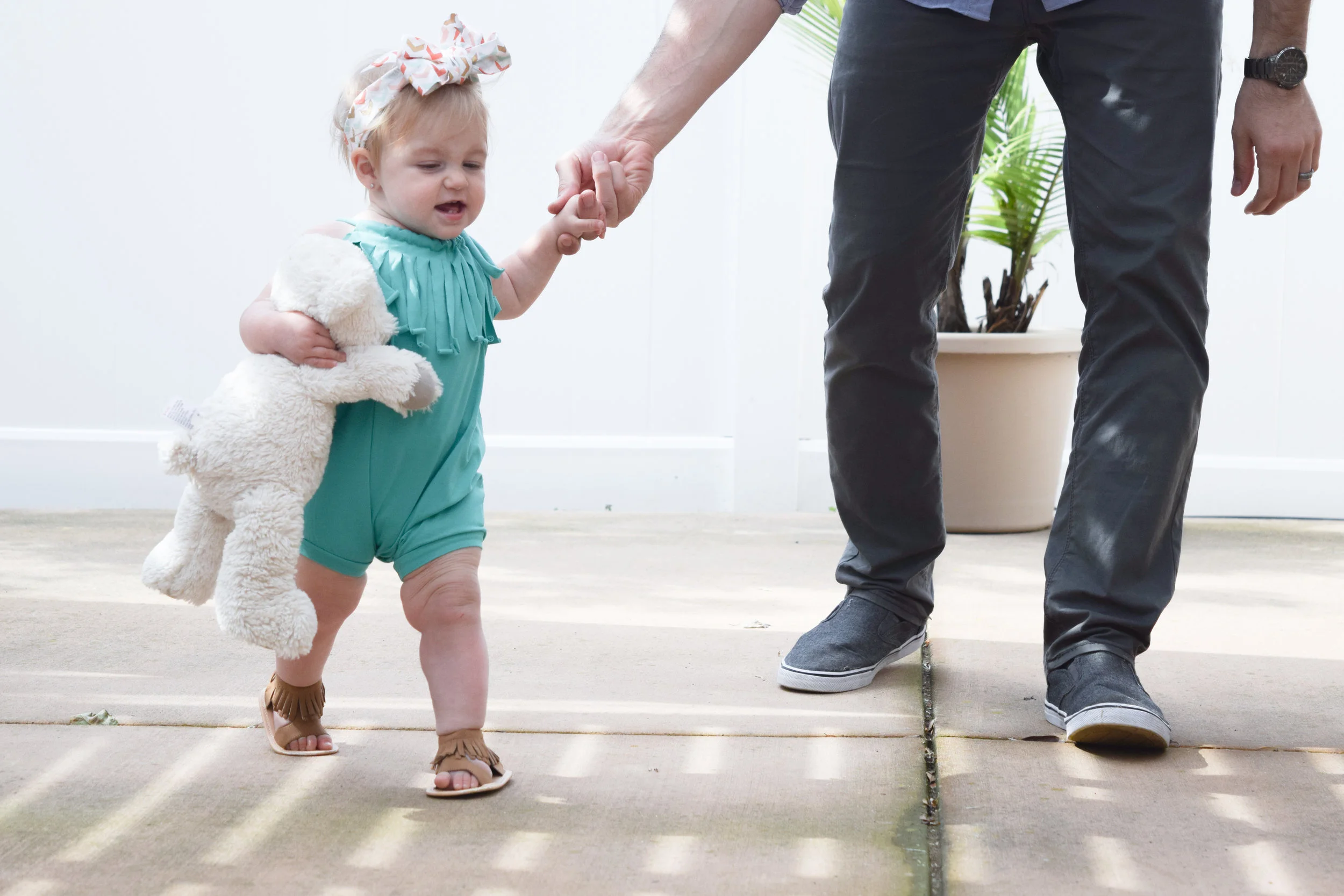 Baby Spring Romper - Spring Teal Spring Baby Fringe Romper - Copper Robin