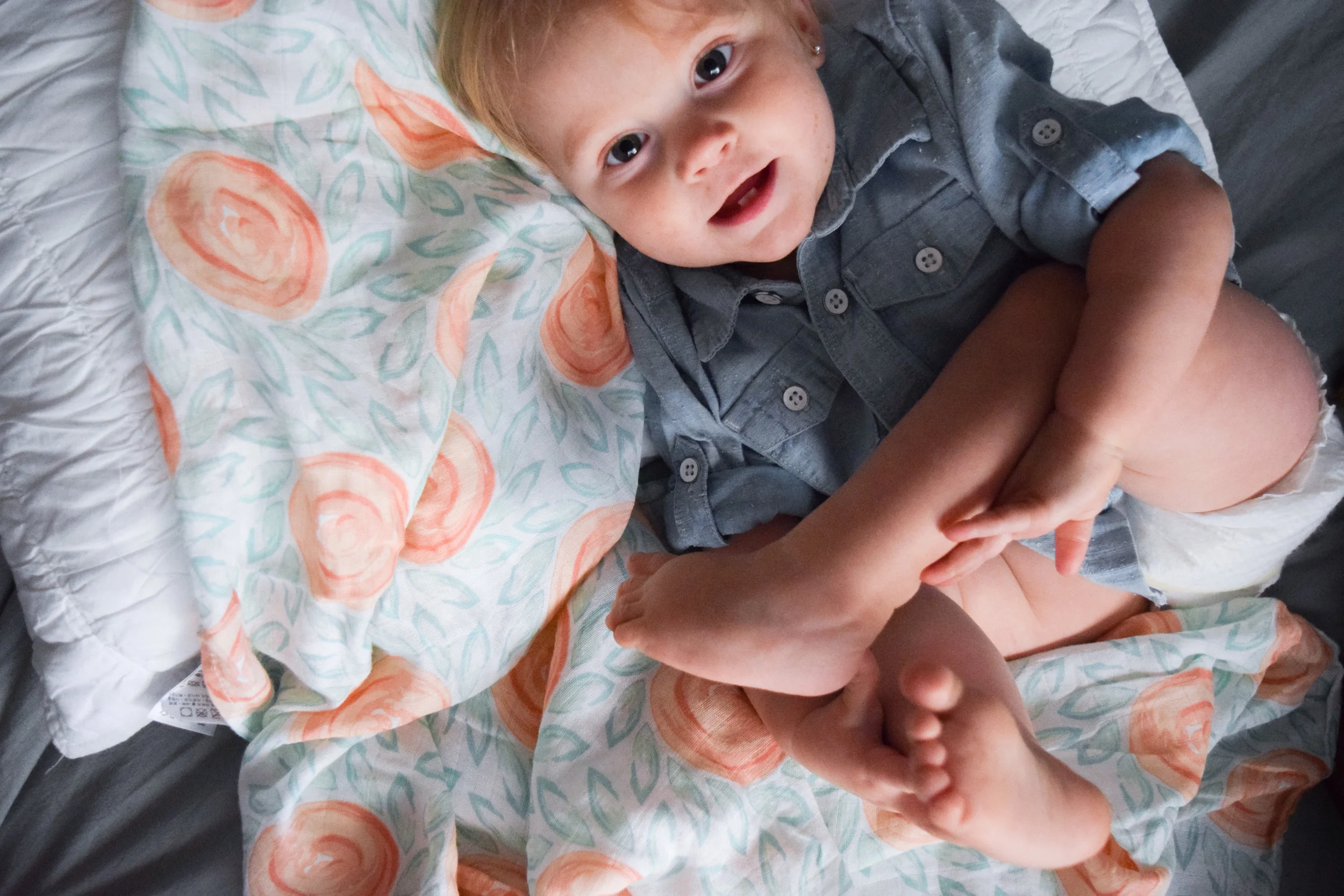 Soft Breathable Spring Crib Sheets + Swaddle Blankets -- Bebe Au Lait