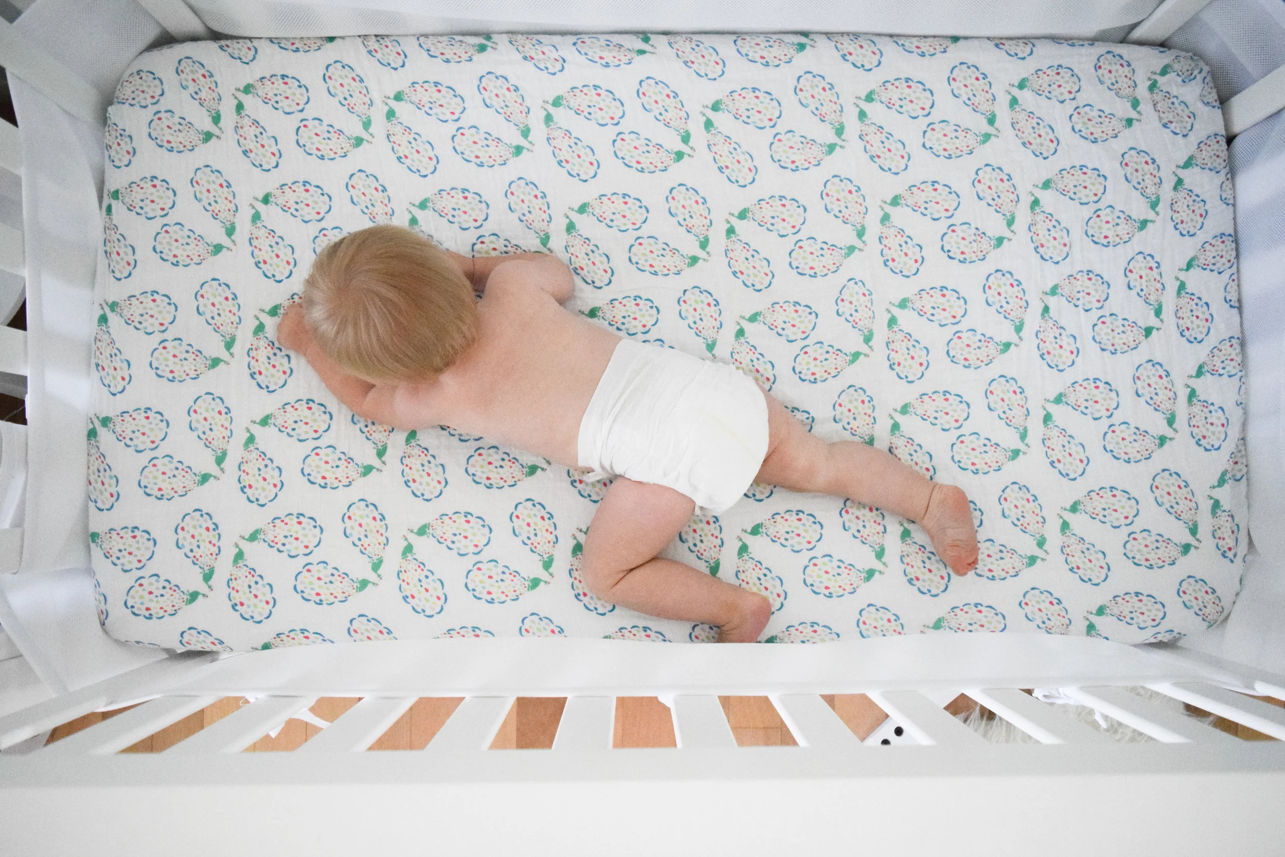 Soft Breathable Spring Crib Sheets + Swaddle Blankets -- Bebe Au Lait