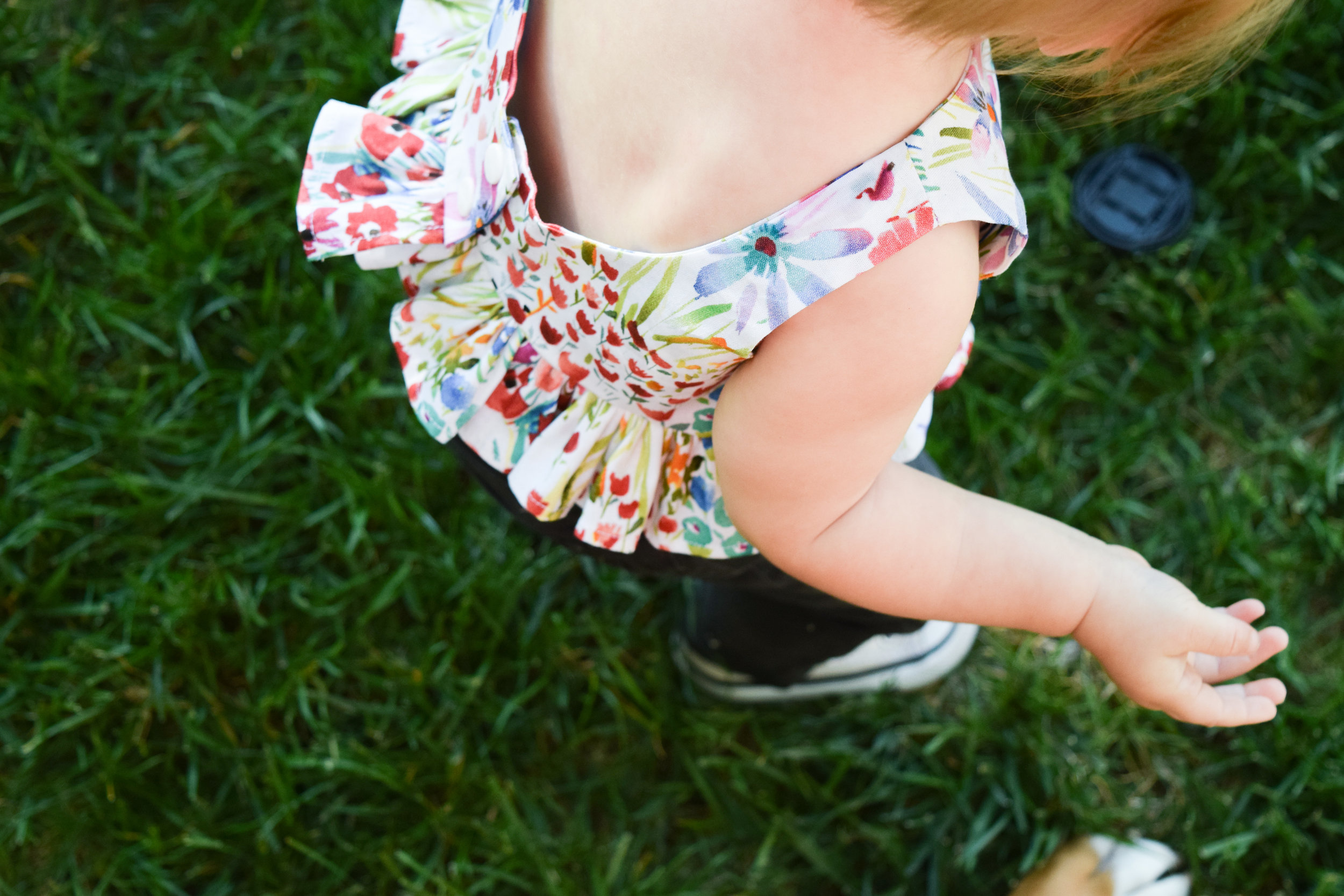 Baby Fashion - Baby Spring Floral Watercolor Crop Top - Baby Converse - Baby Skinny Jeans