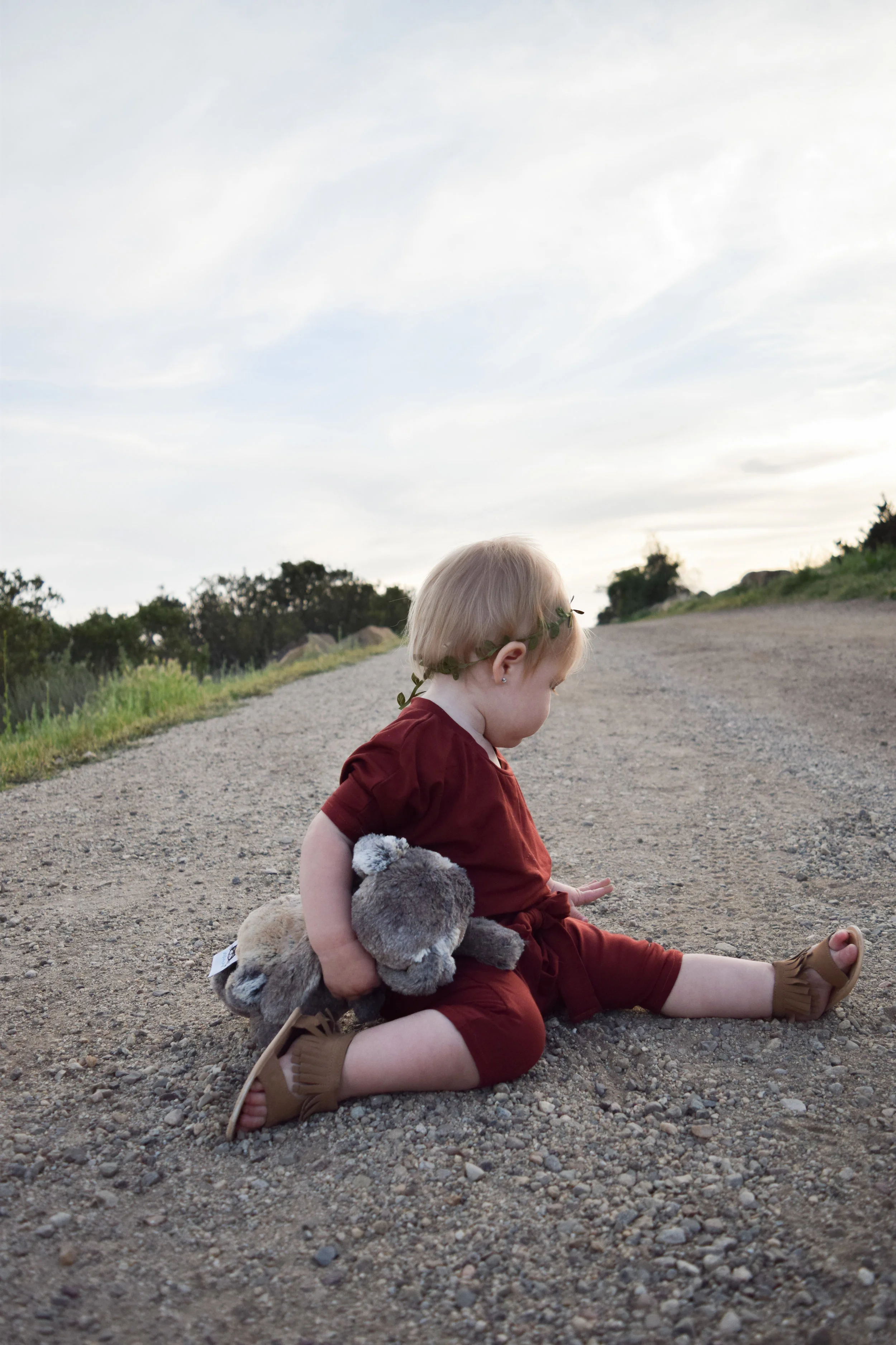 burnt orange baby romper