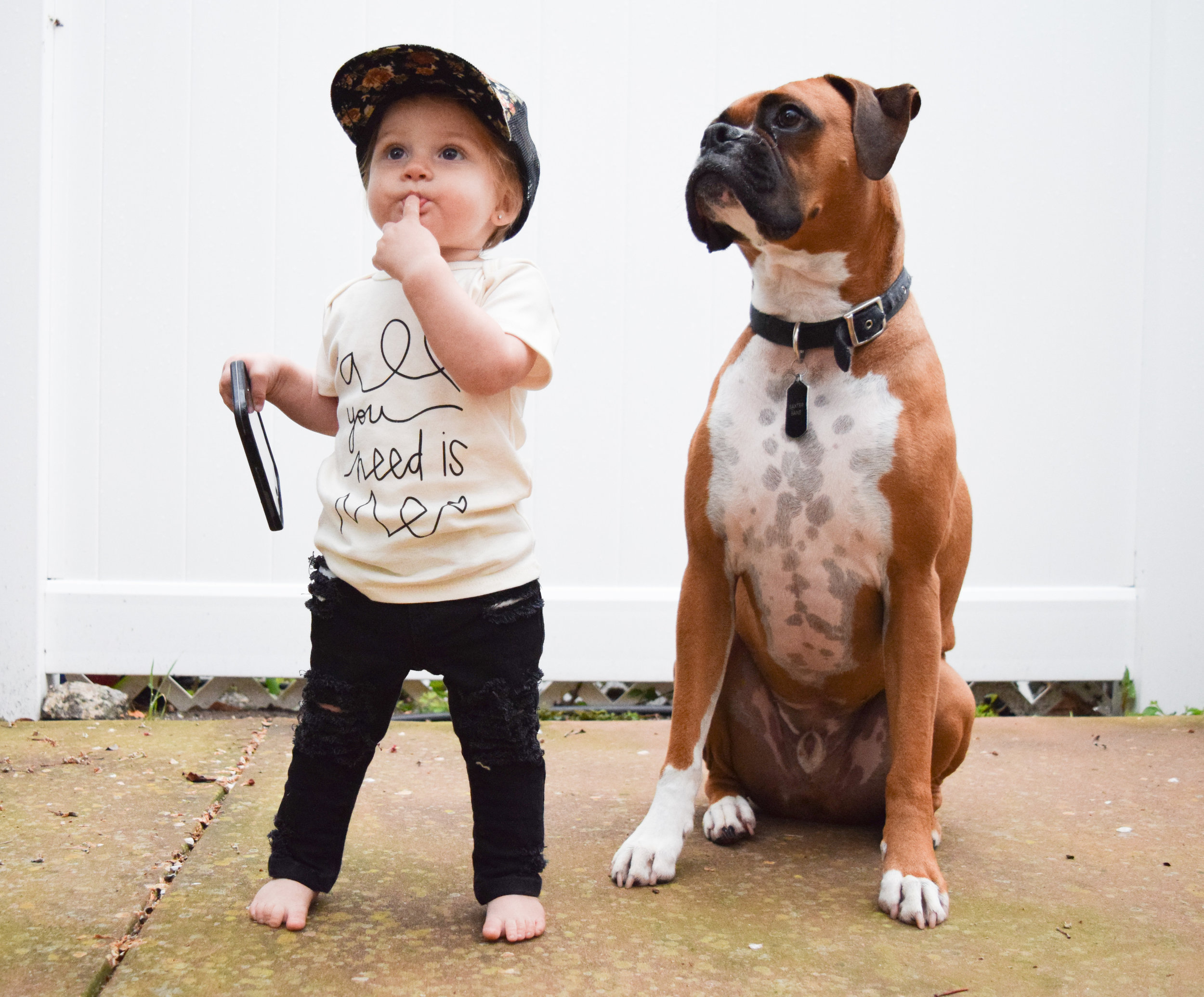 BABY FASHION | Unisex Baby Shirt, Baby Ripped Black Jeans, Baby Converse, Floral Baby Trucker Hat