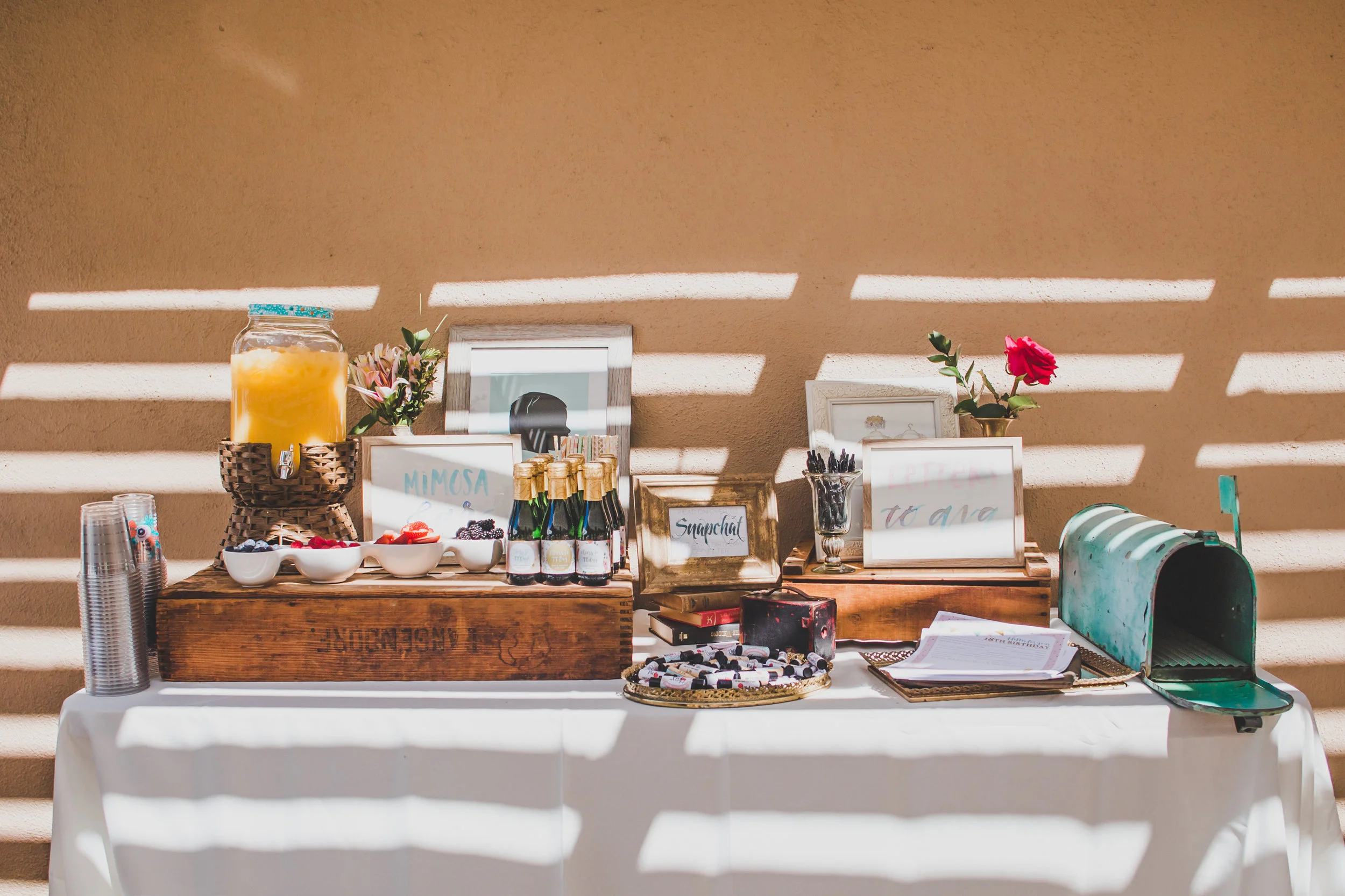 Vintage Mimosa Bar - A Vintage Chic Pi Day Themed 1st Birthday Party