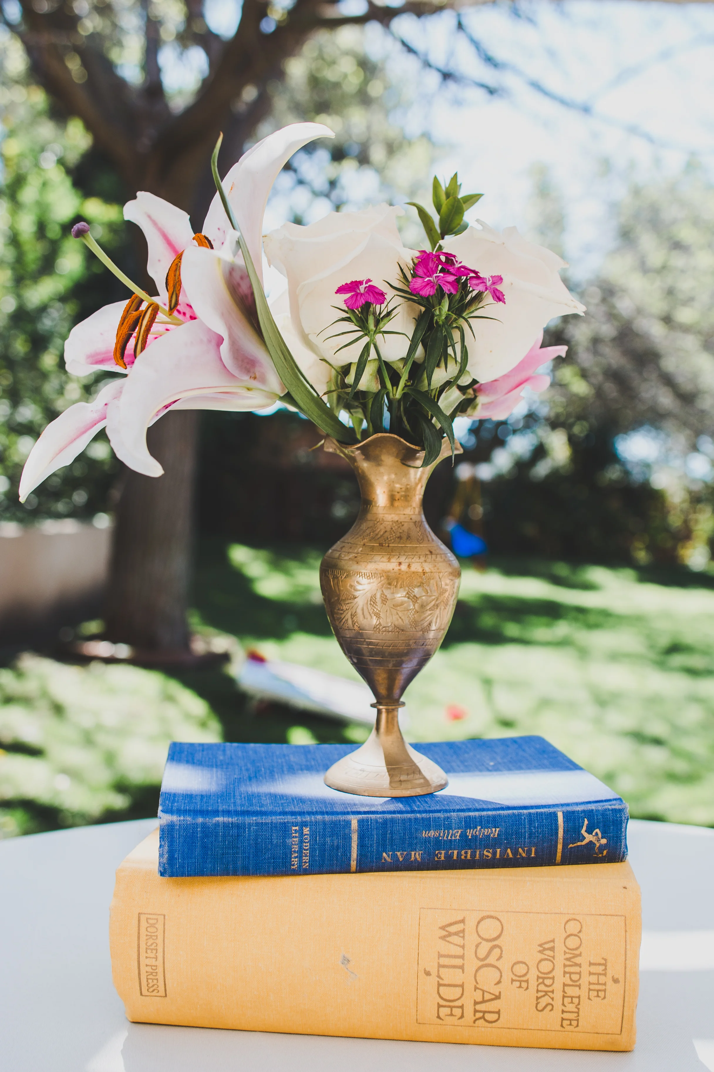 Vintage Book Centerpieces - A Vintage Chic Pi Day Themed 1st Birthday Party