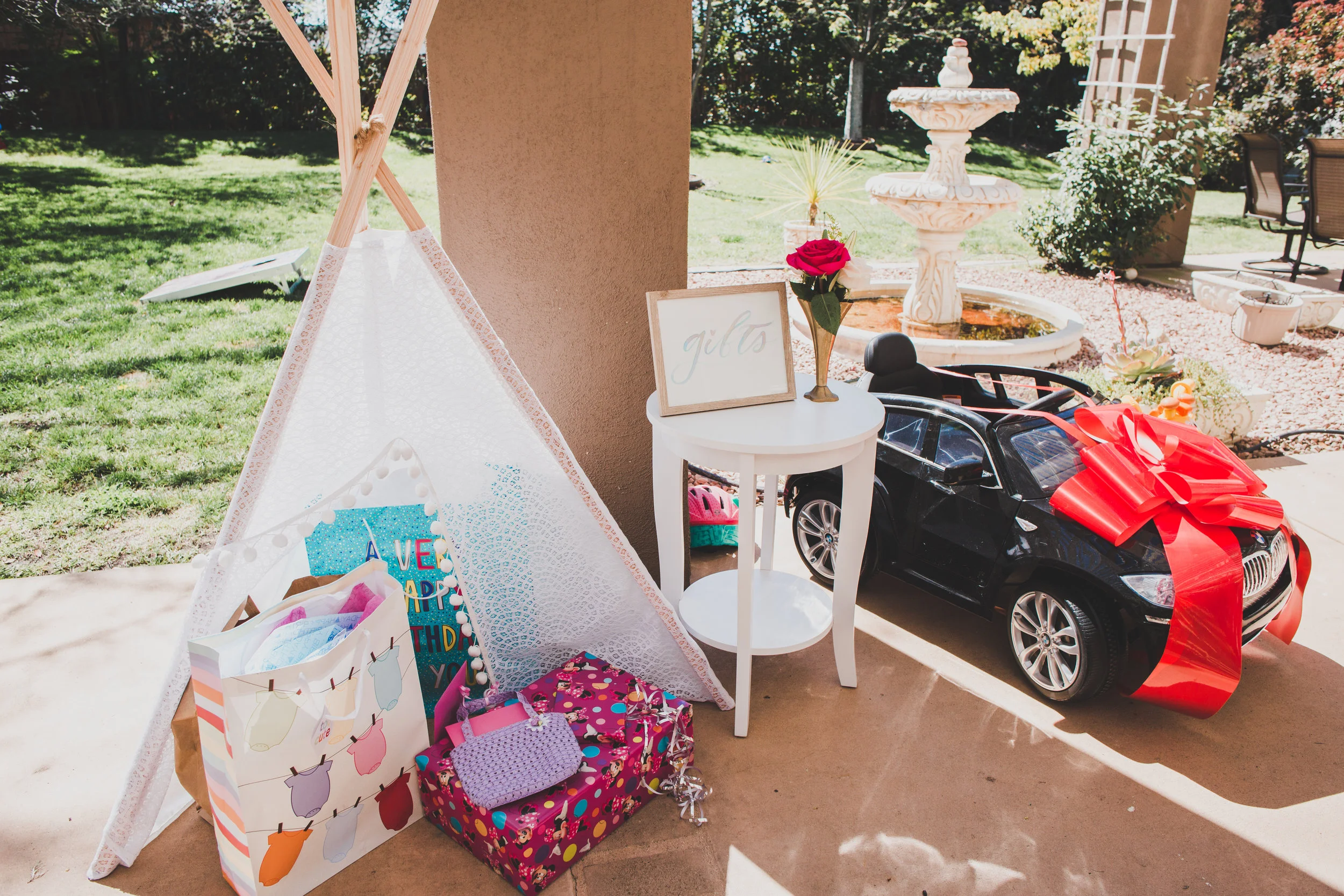 First Birthday Party Ideas - Gift Teepee - A Vintage Chic Pi Day Themed 1st Birthday Party