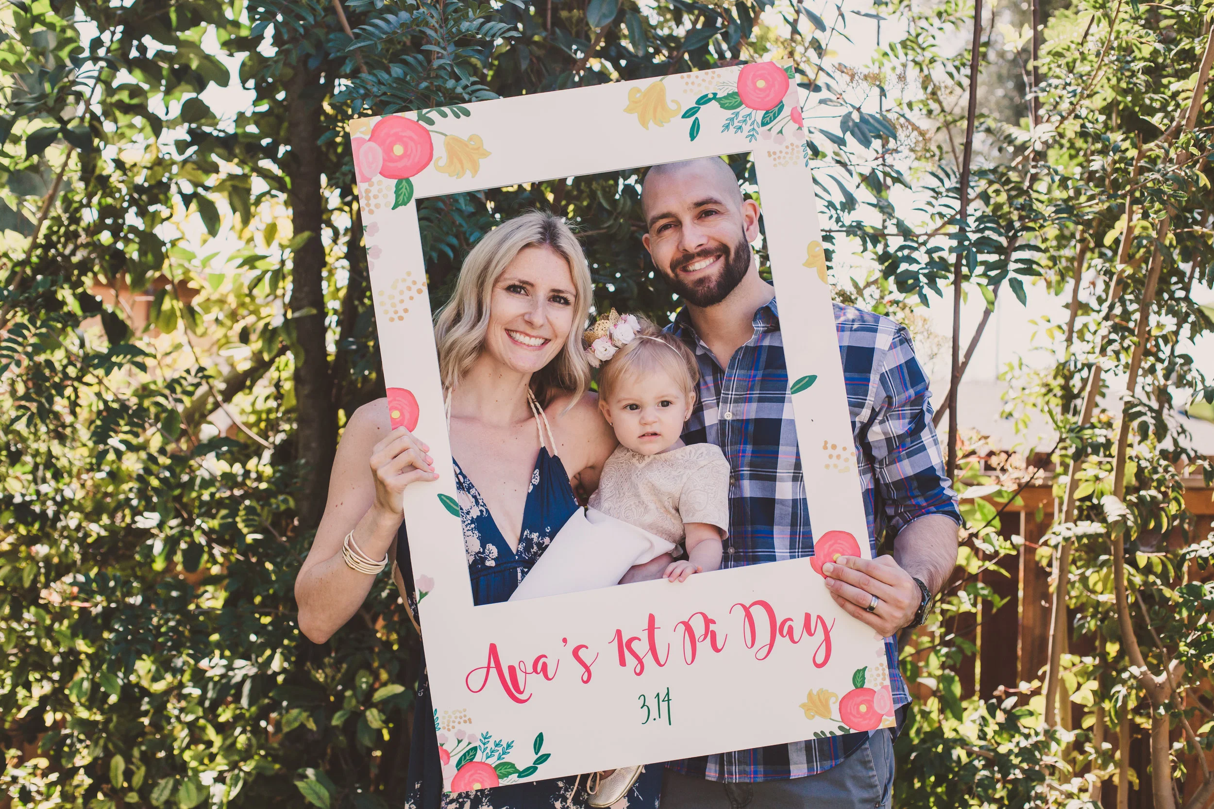 Party Photo Frames - Photobooth Props - A Vintage Chic Pi Day Themed 1st Birthday Party
