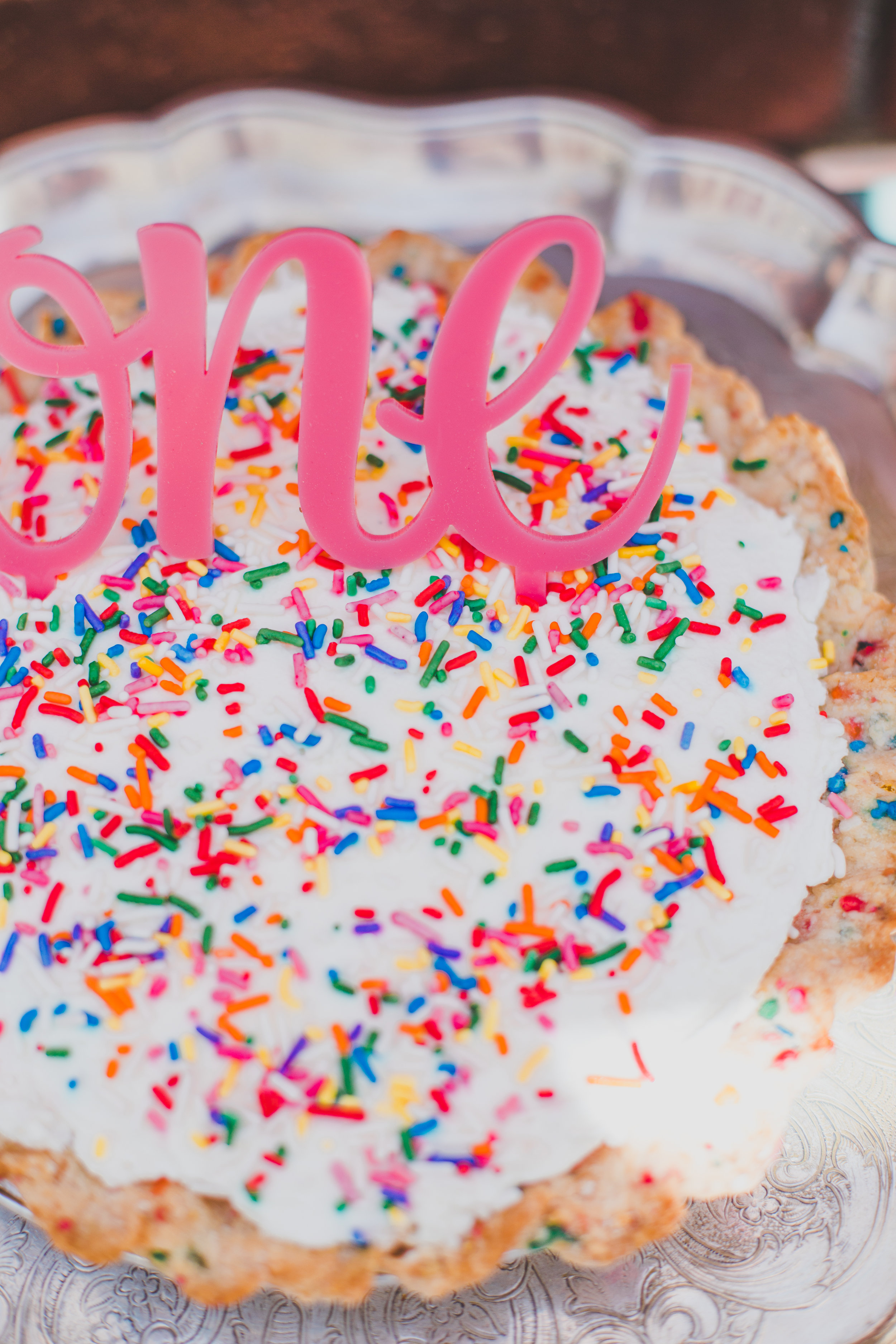 Vintage Pie Bar - First Birthday Cake Topper - A Vintage Chic Pi Day Themed 1st Birthday Party