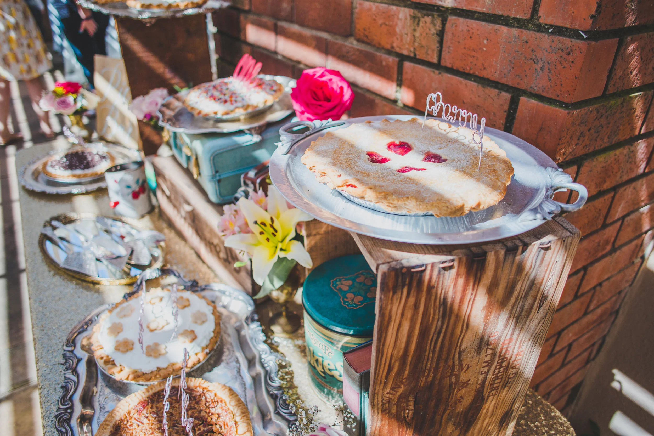 Vintage Pie Bar - Unique Cake Topper - A Vintage Chic Pi Day Themed 1st Birthday Party