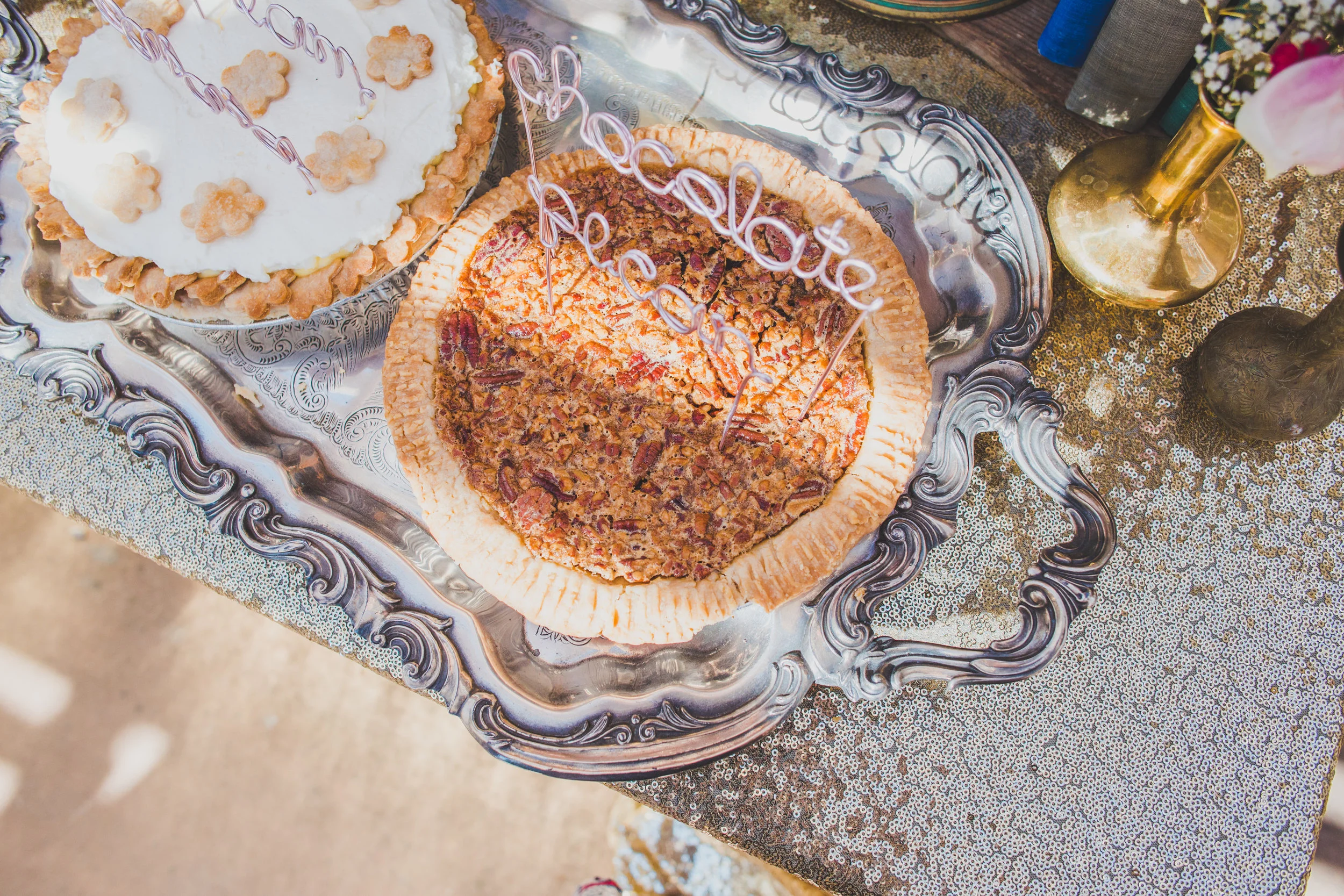 Vintage Pie Bar - First Birthday Party Ideas - A Vintage Chic Pi Day Themed 1st Birthday Party | Ava's First Birthday