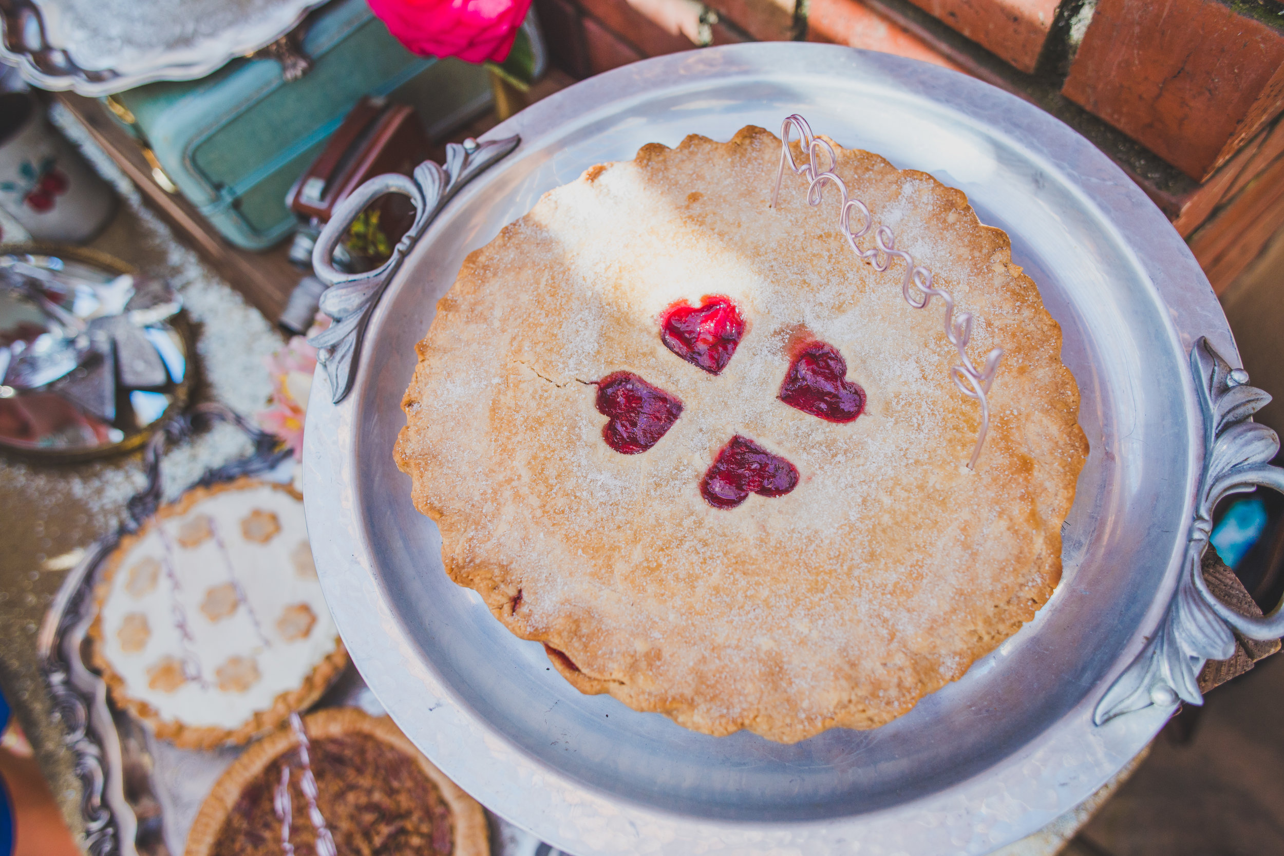 Vintage Pie Bar - First Birthday Party Ideas - A Vintage Chic Pi Day Themed 1st Birthday Party | Ava's First Birthday