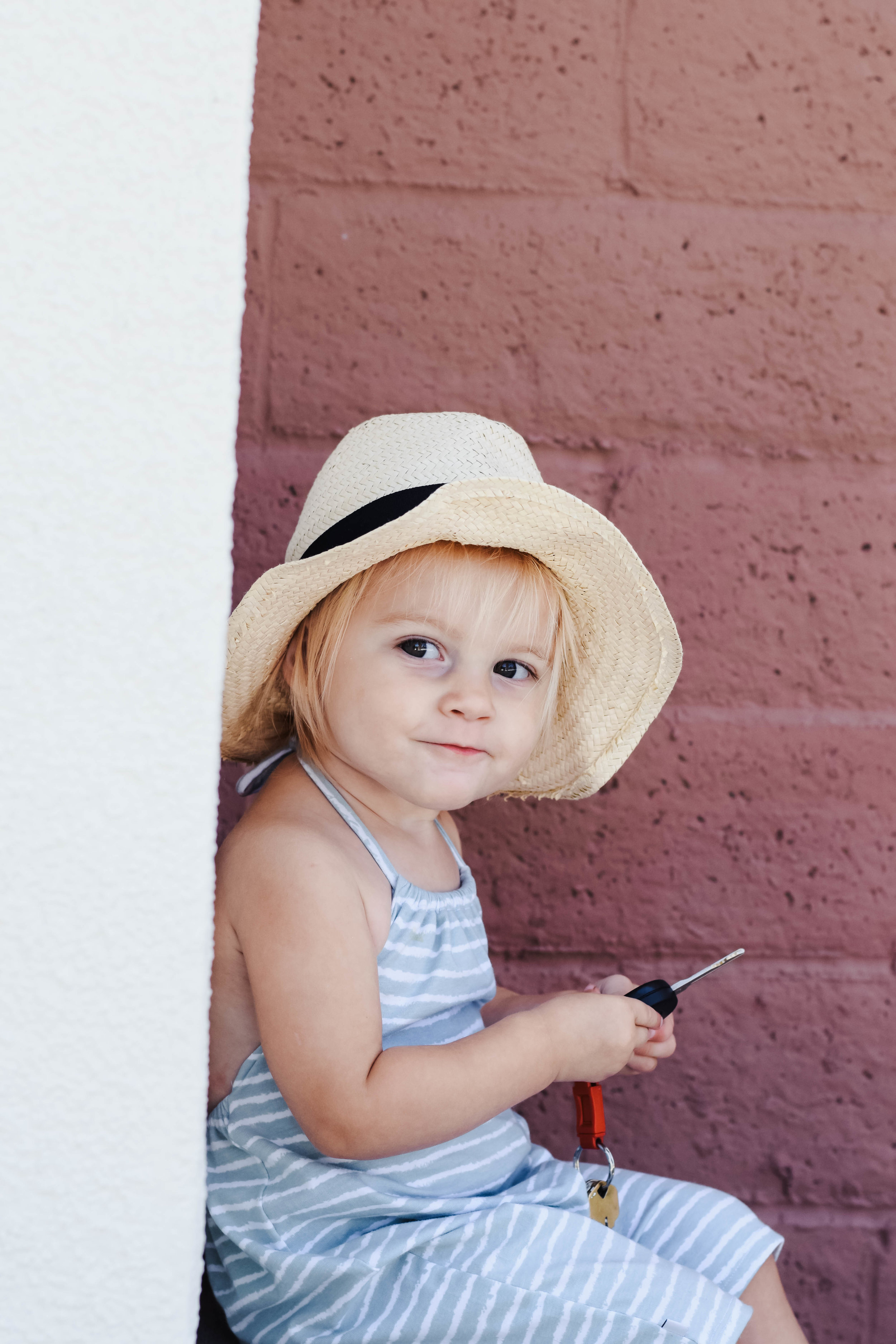 Baby Halter Backless Romper - Cherry Brick Road