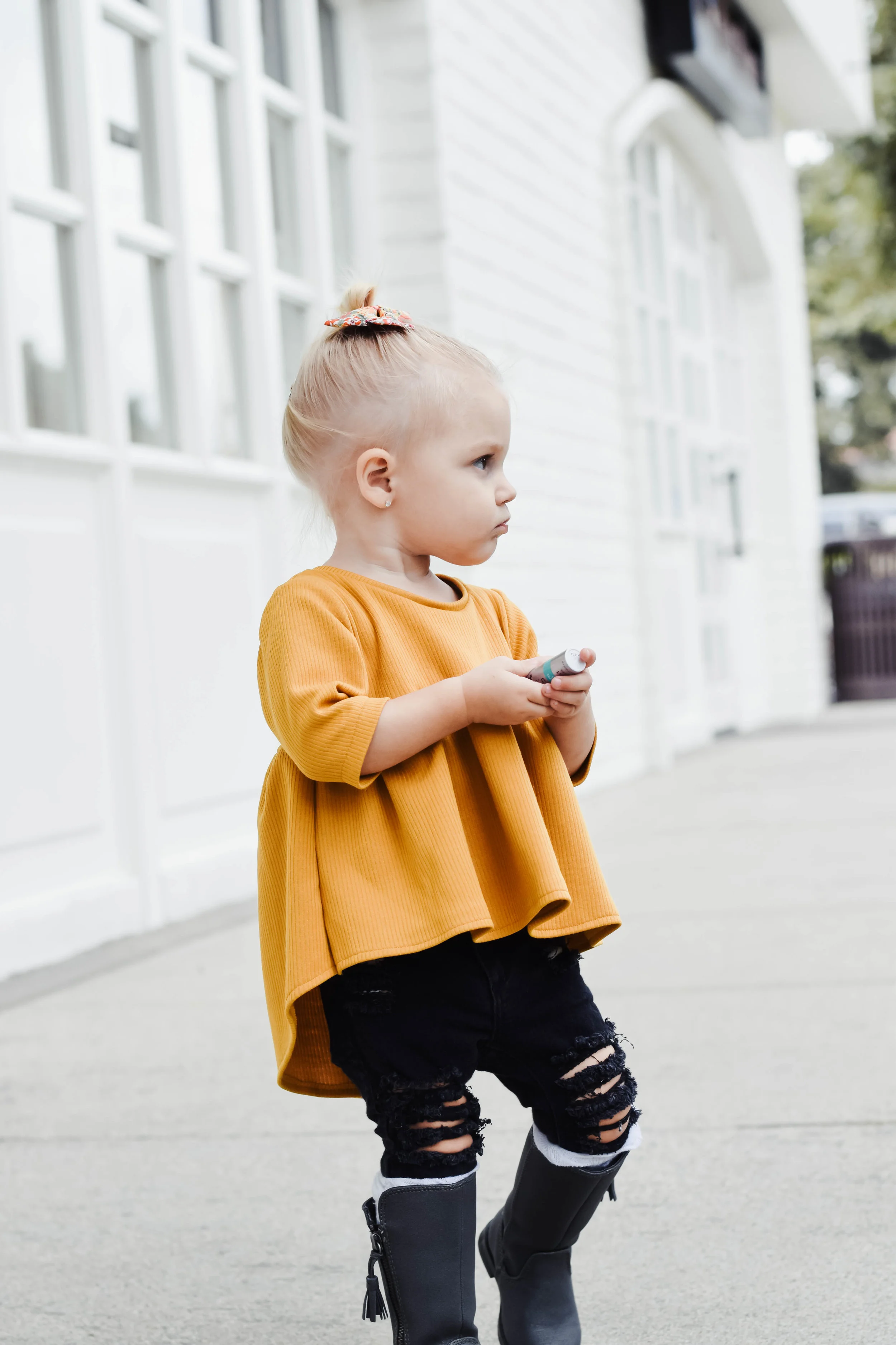 mustard baby vest
