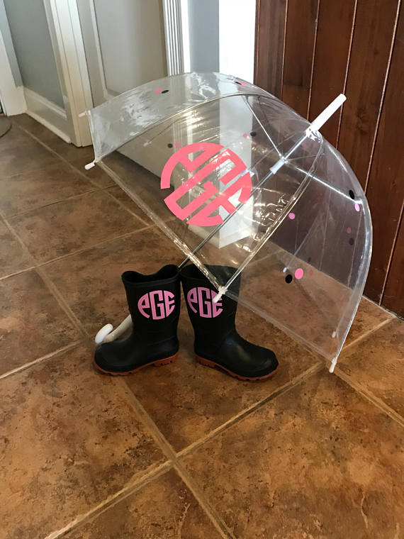 Cute Kids-Toddler Monogram Rain Boots -- Mommy Blogger-Vlogger - The Overwhelmed Mommy