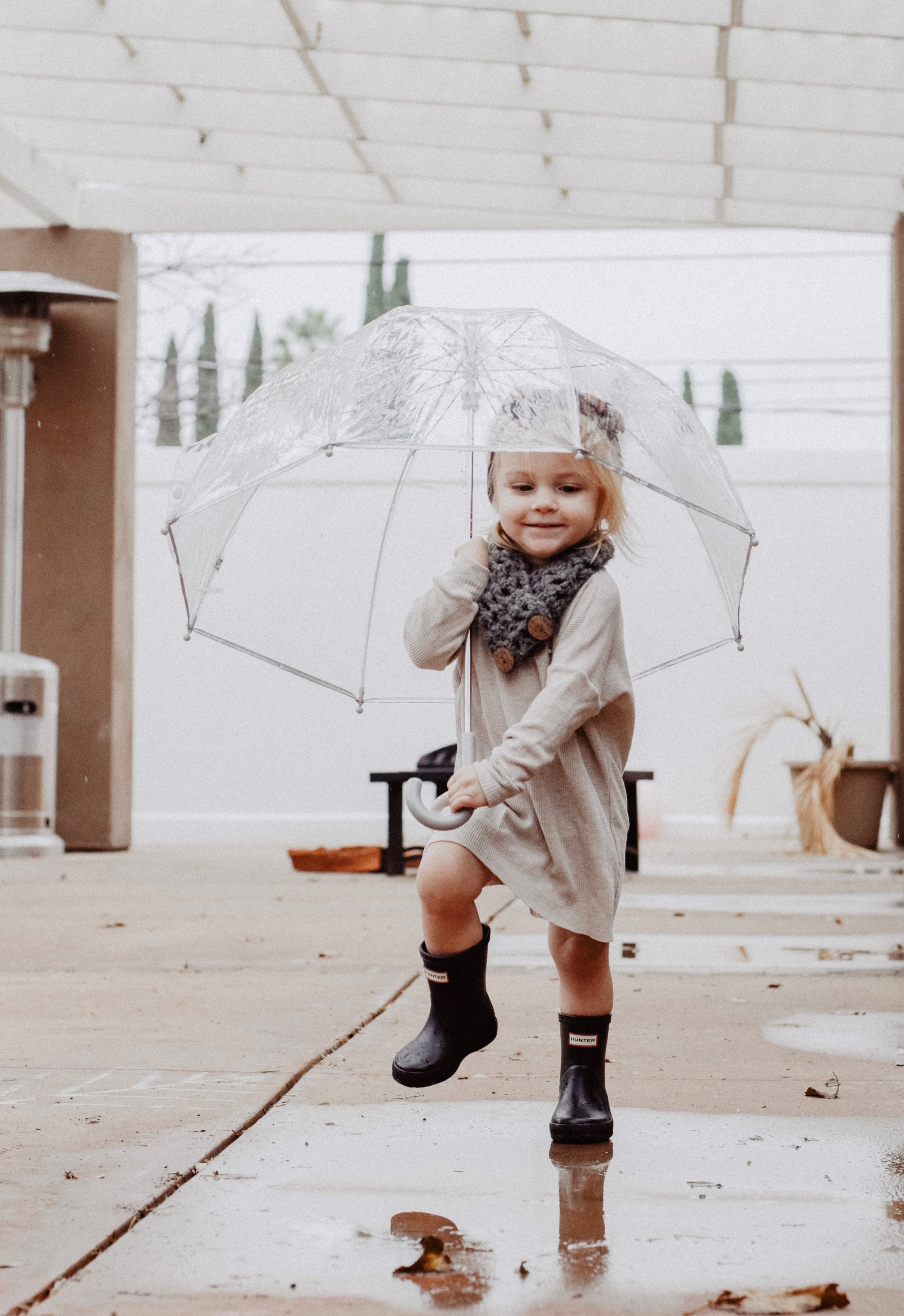 Cute Kids Rain Boots - Clear Kids Umbrellas -- Mommy Blogger-Vlogger - The Overwhelmed Mommy