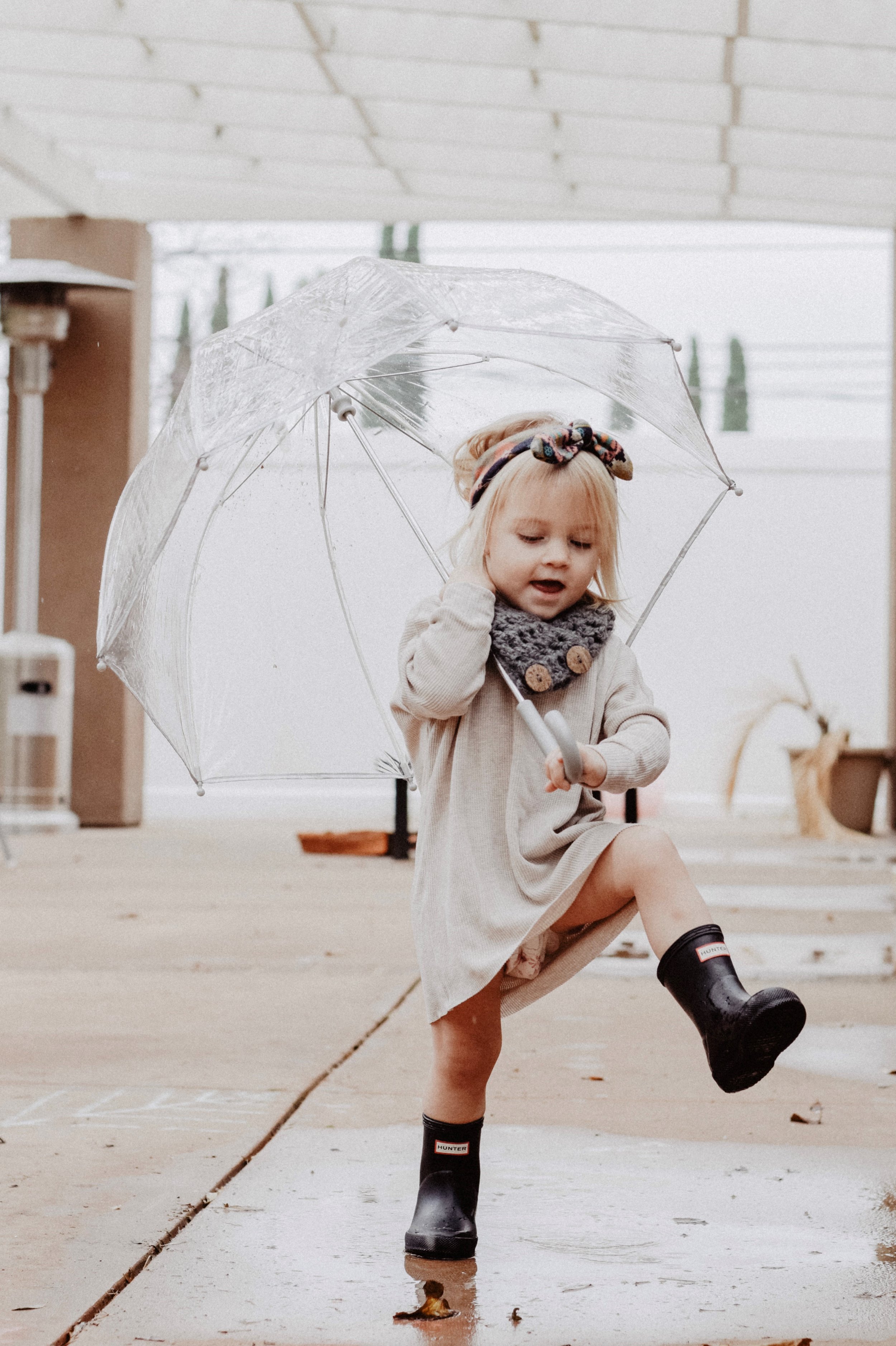 Cute Kids Rain Boots - Clear Kids Umbrellas -- Mommy Blogger-Vlogger - The Overwhelmed Mommy