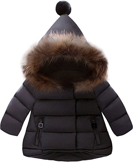 Cute Winter Kids Clothes -- Black Kids Fur Hooded Snow Coat -- Mommy Blogger - The Overwhelmed Mommy